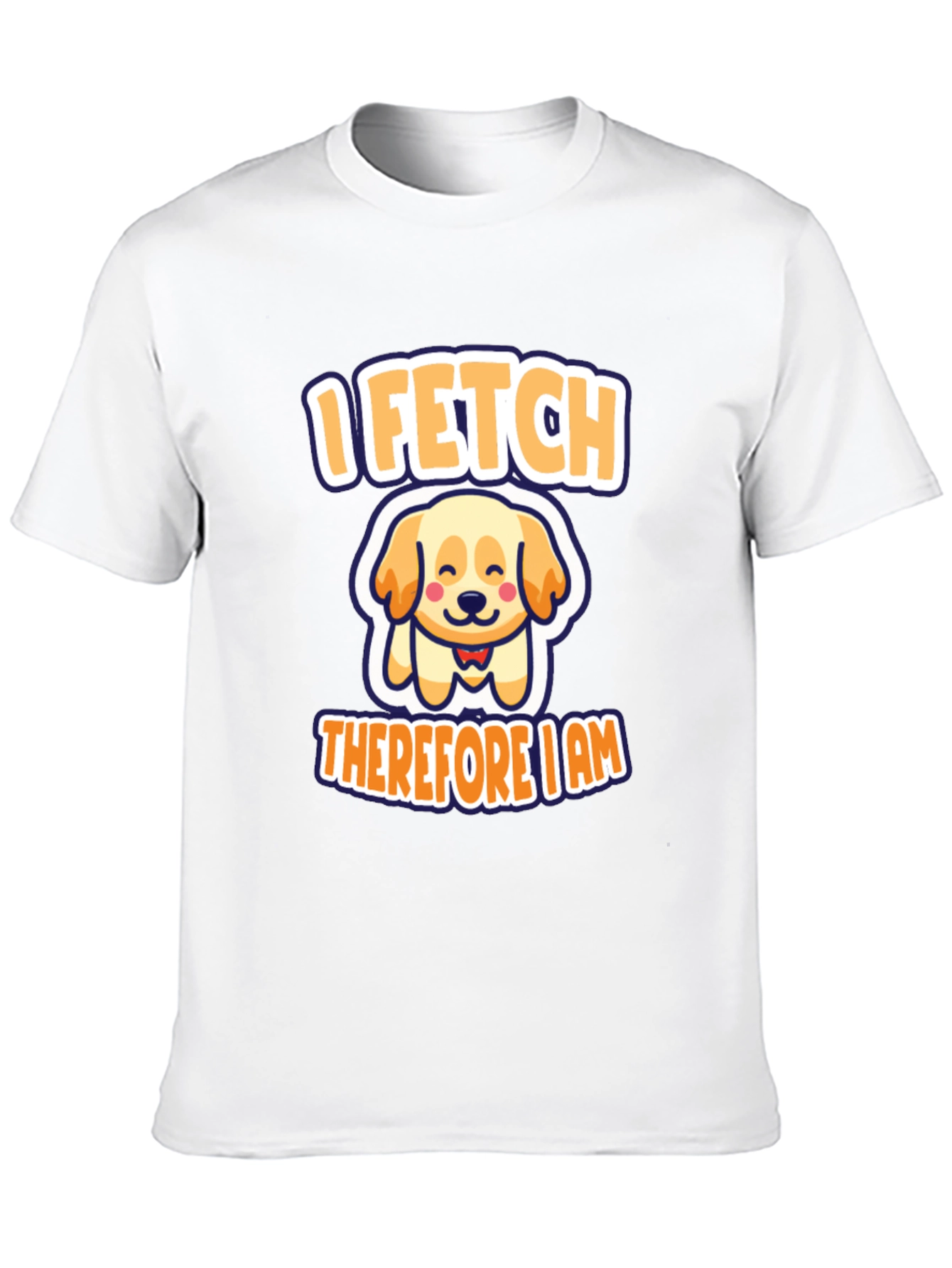 Black I Fetch Therefore I Am Dog T-Shirt view 10