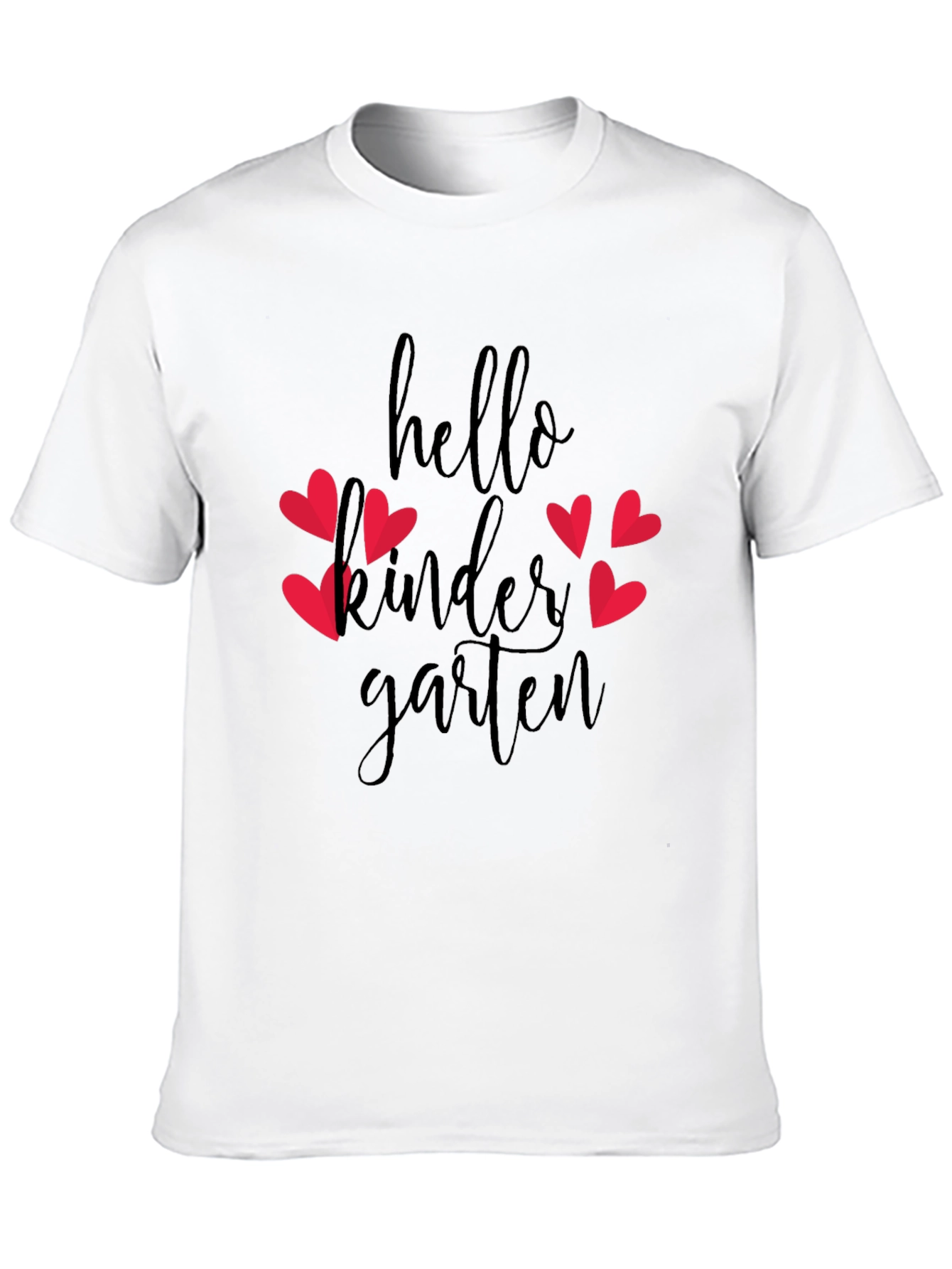 Black Hello Kindergarten Heart Tee view 10