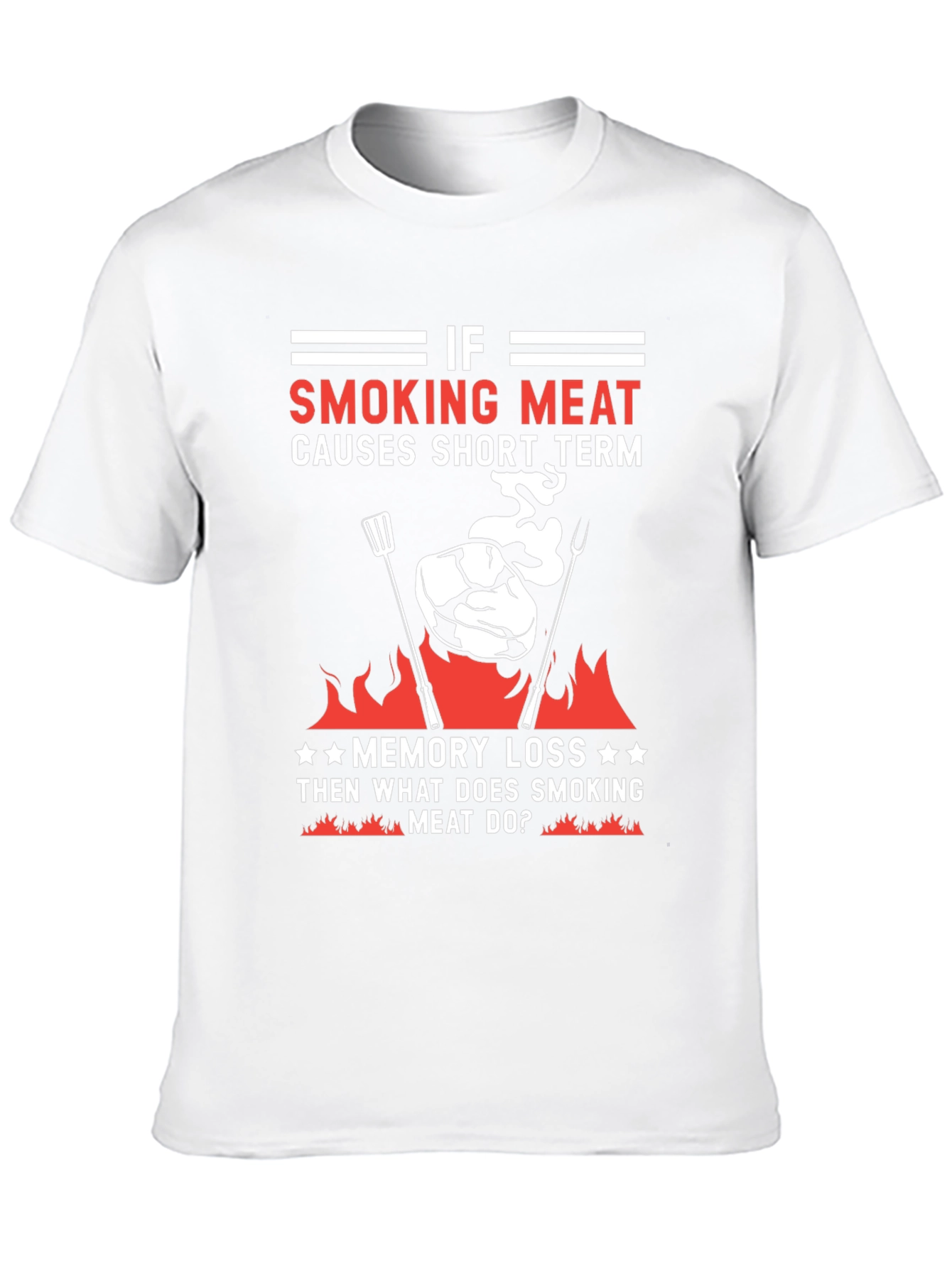 Black Smoking Meat BBQ T-Shirt Funny Grill Master Tee view 10
