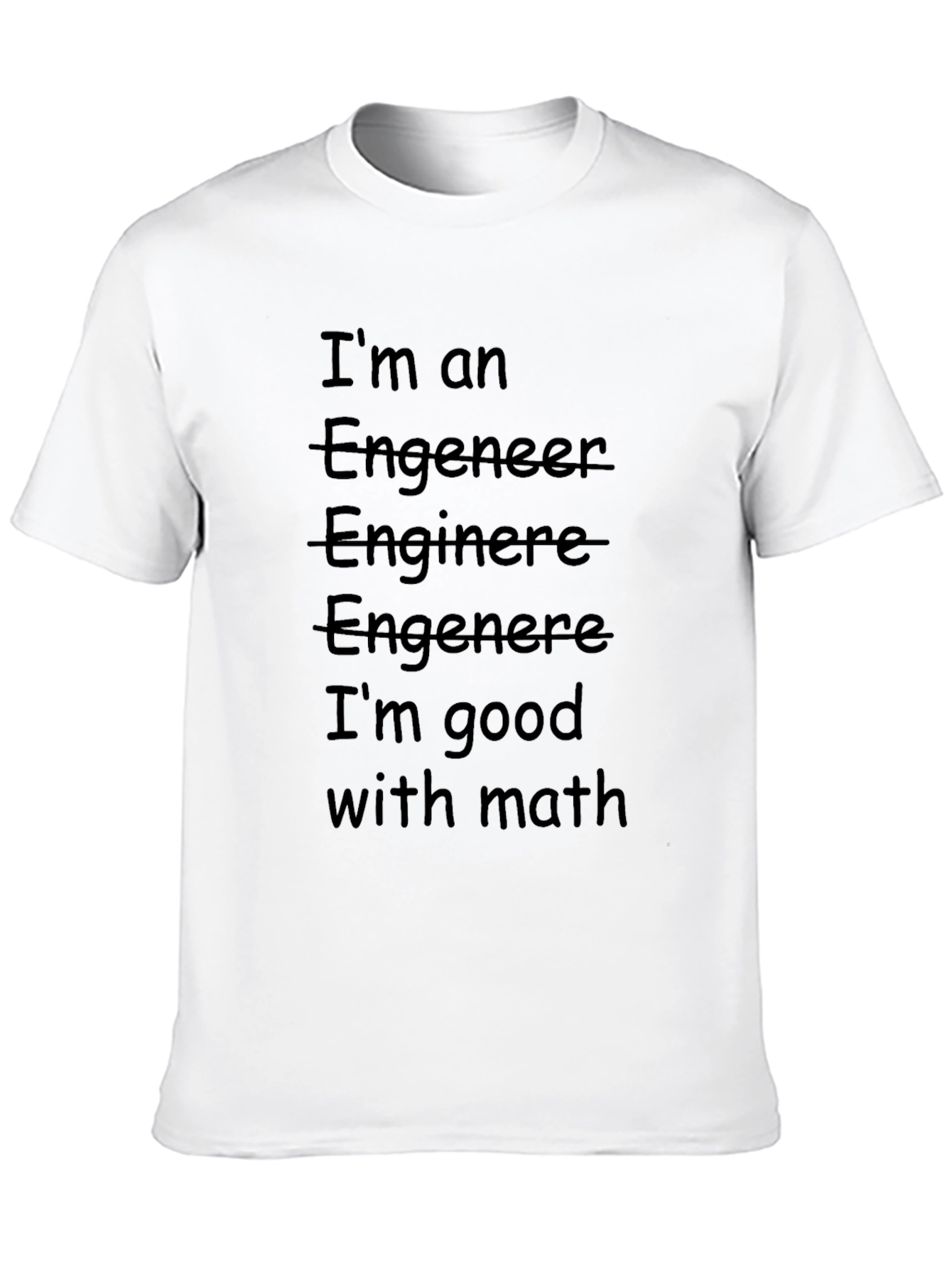 Black Funny Engineer T-Shirt - Good With Math view 10