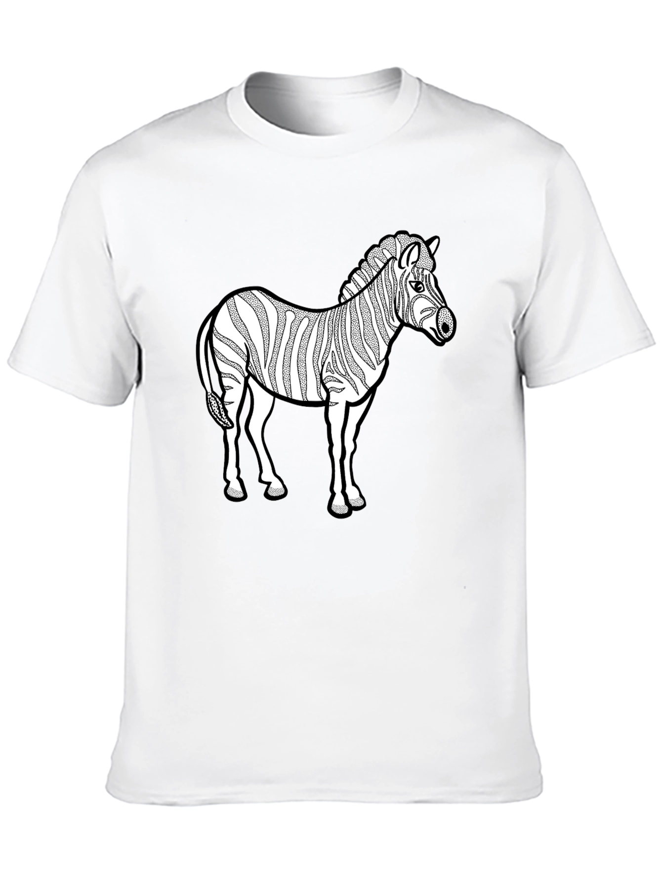 Black Zebra Graphic Print Black T-Shirt view 10