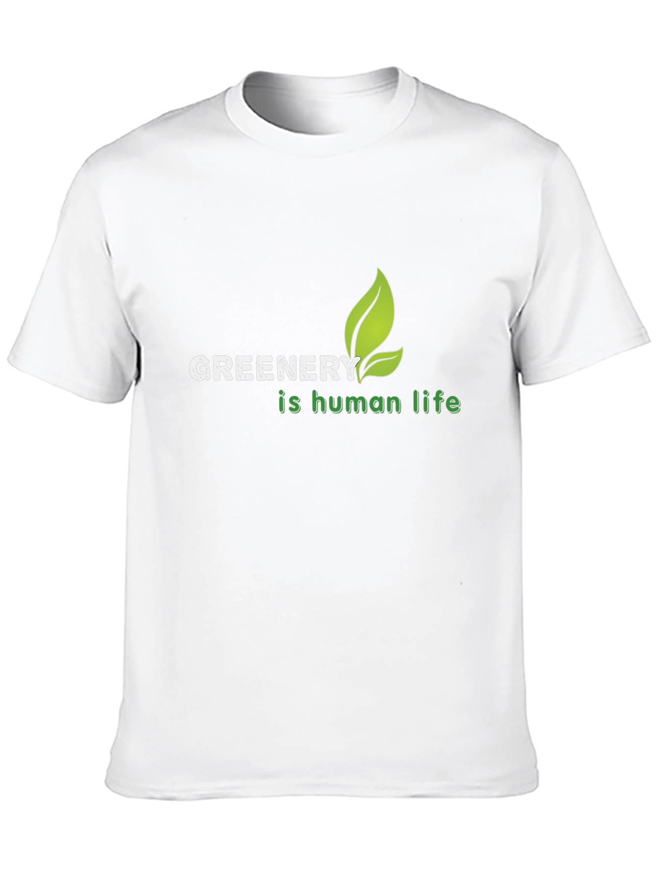 Black Greenery is Human Life T-Shirt view 10
