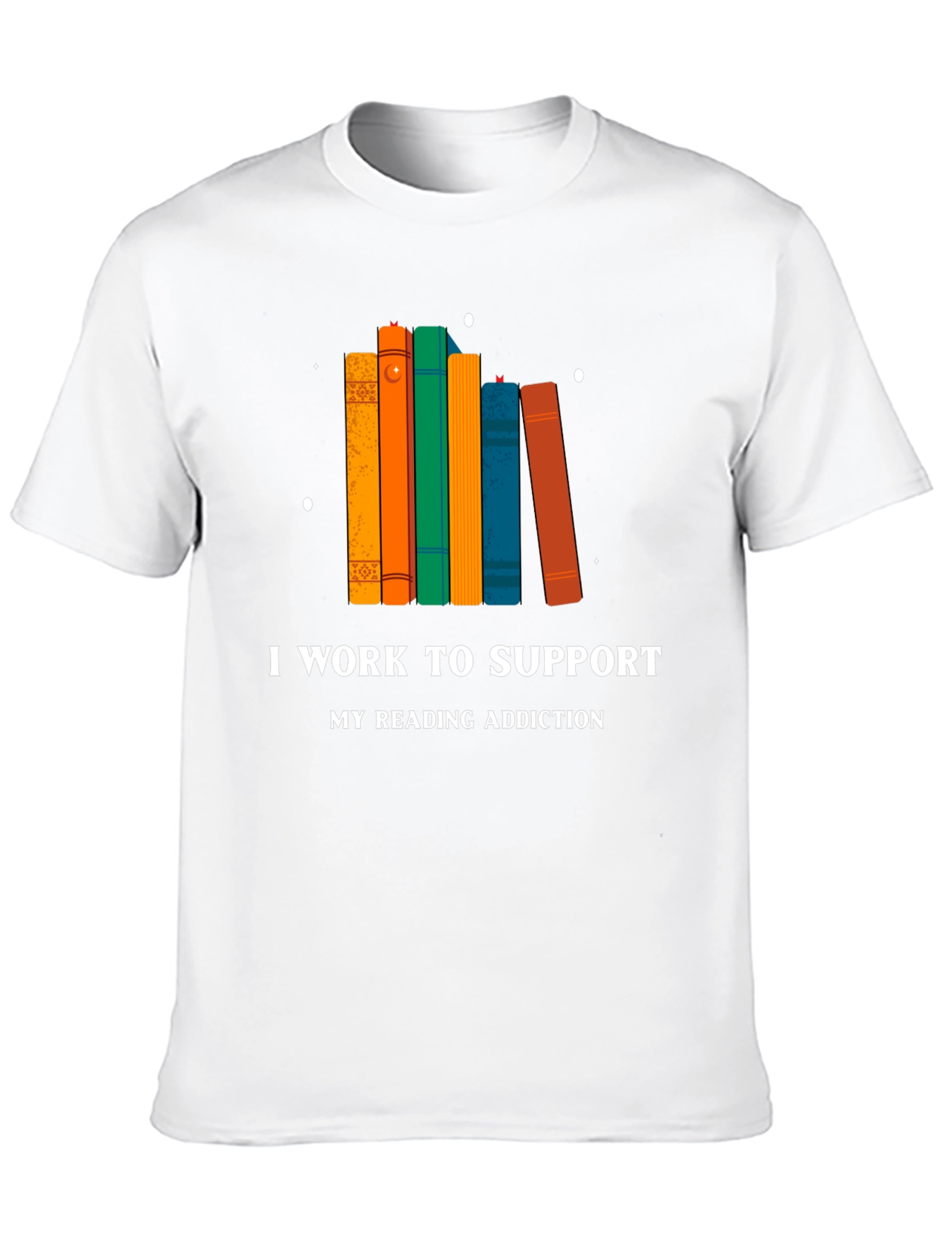 Black Reading Addiction T-Shirt - Black view 10