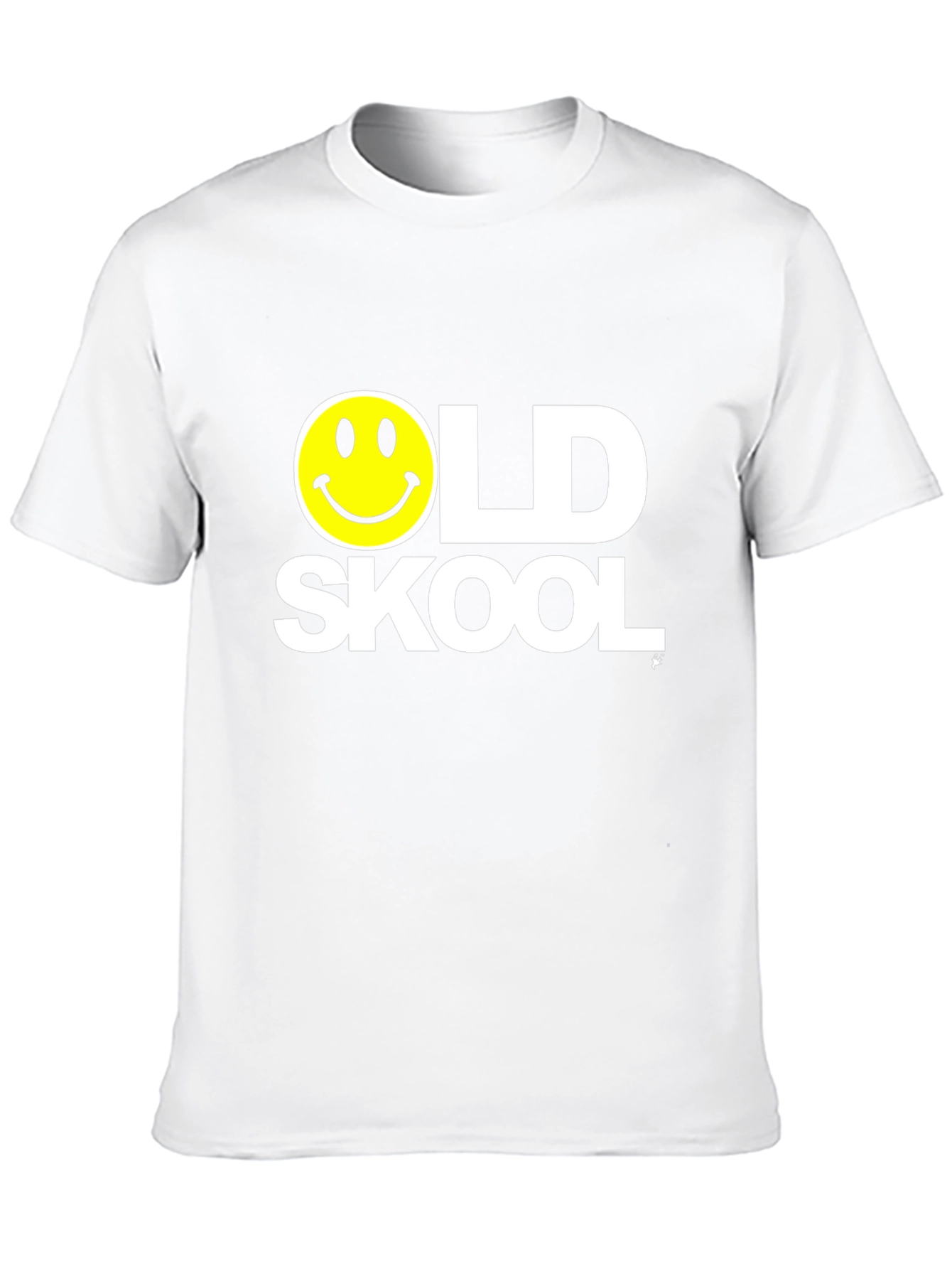 Black Old Skool Smiley Face Black T-Shirt view 10