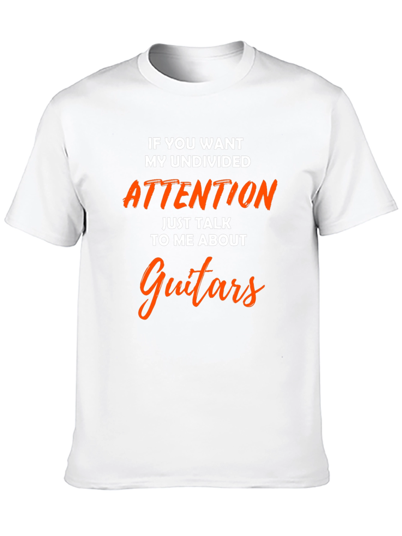 Black Guitar Lover T-Shirt - Undivided Attention Tee view 10
