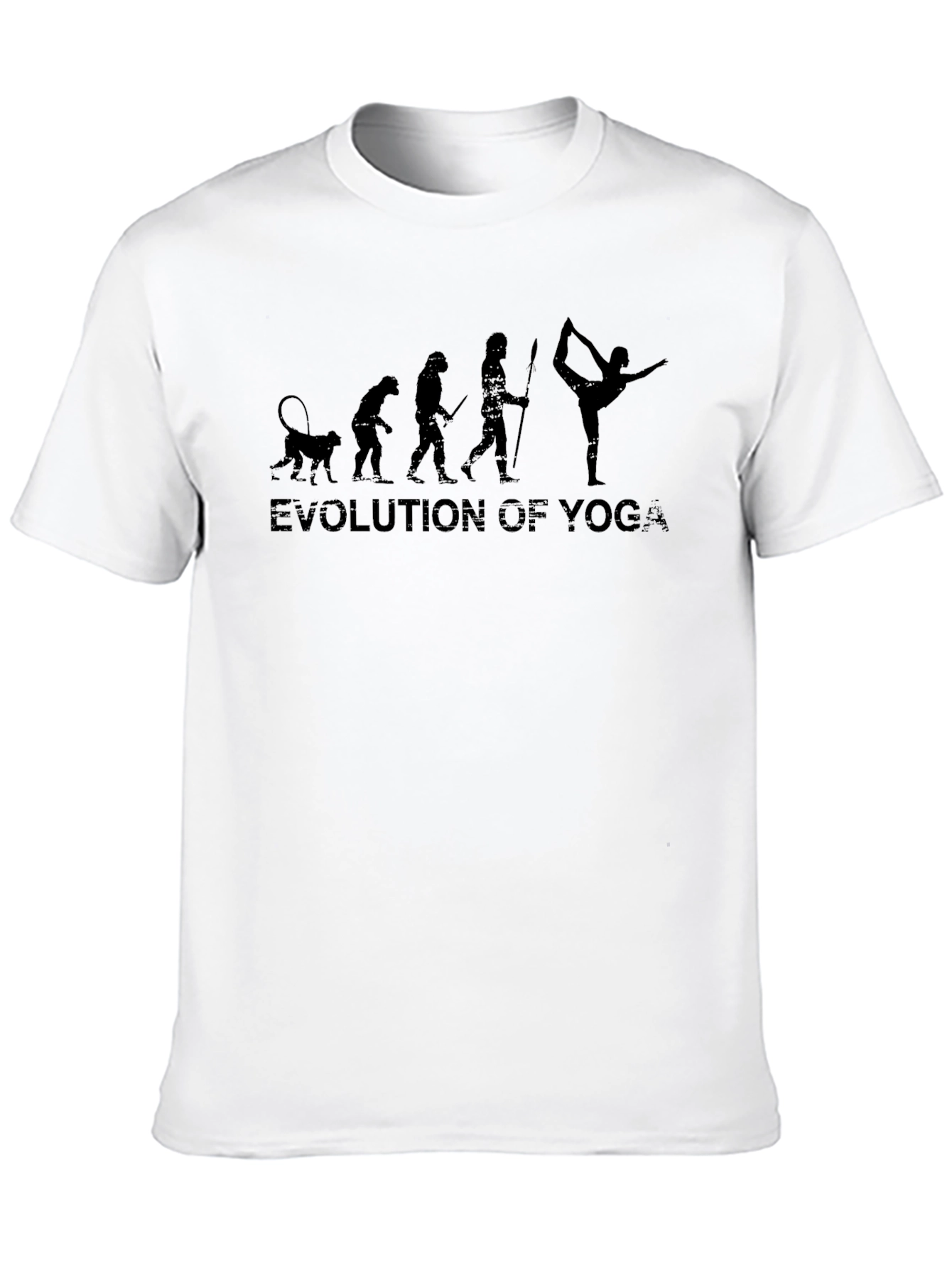 Black Evolution of Yoga Graphic Tee - Black Cotton Blend view 10