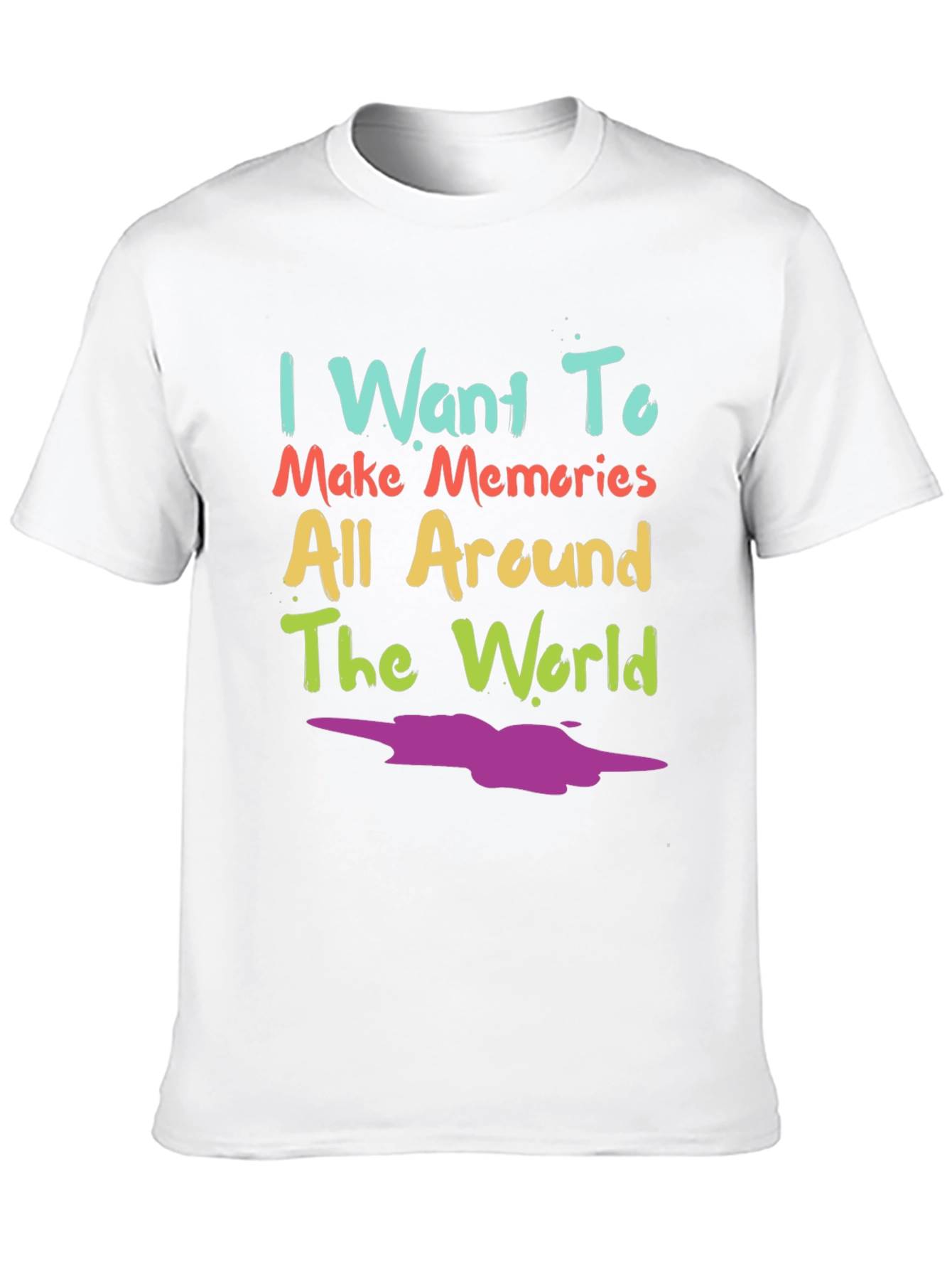 Black Colorful Travel Memories T-Shirt view 10