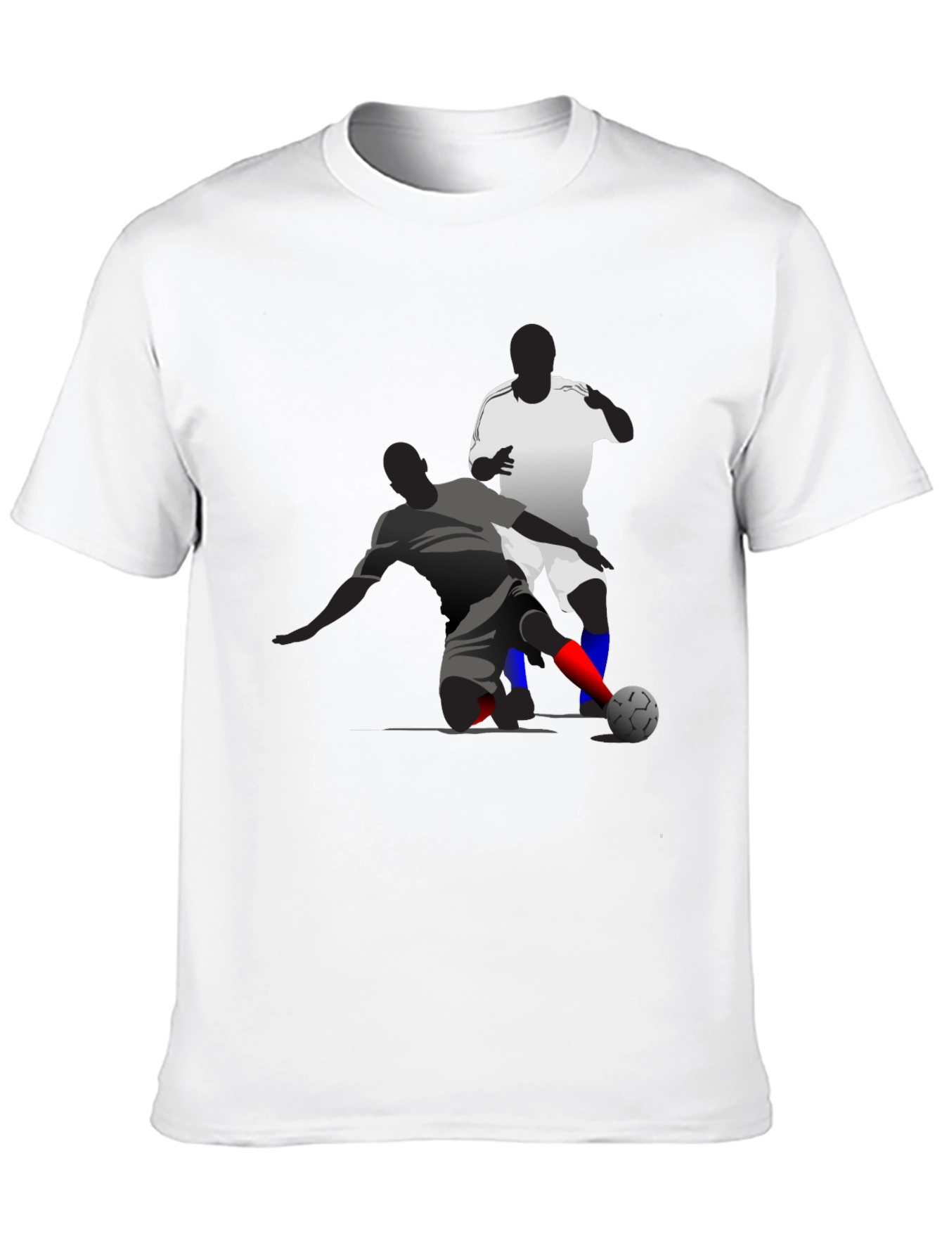 Black Soccer Graphic Tee - Black Cotton Blend T-Shirt view 10