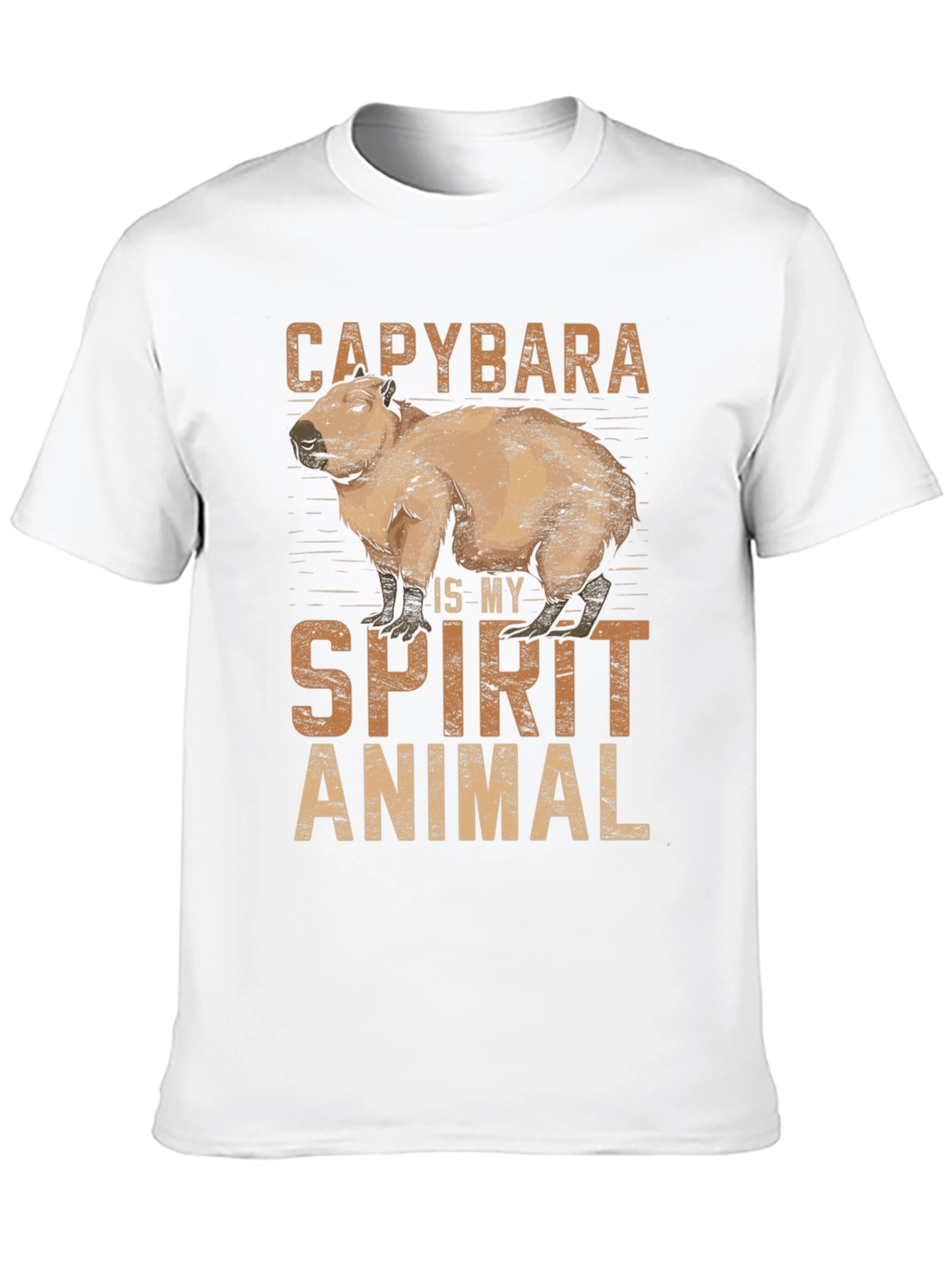 Black Capybara Spirit Animal Graphic T-Shirt - Unisex view 10