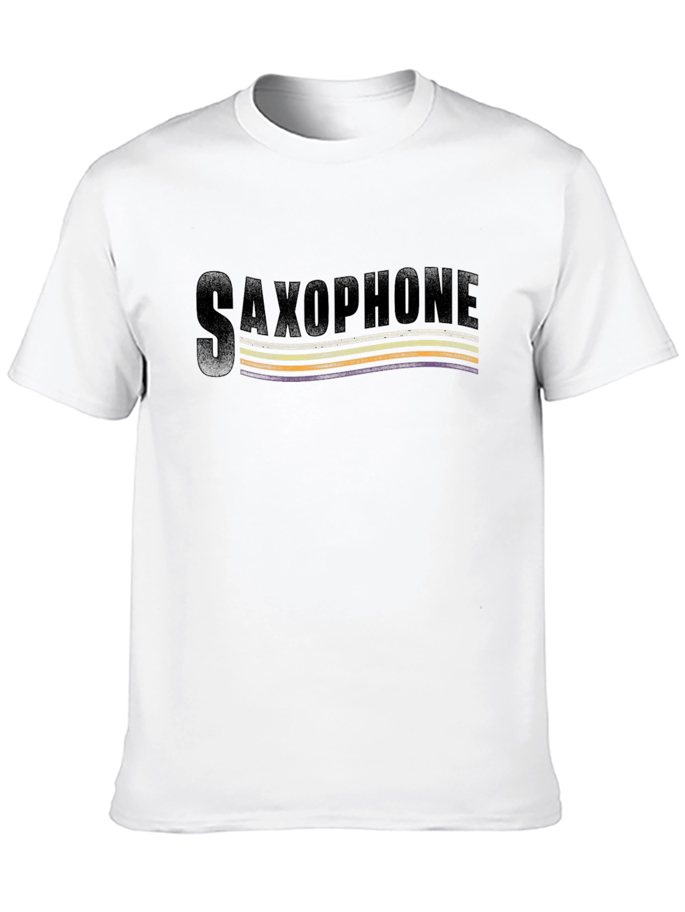 Black Saxophone Retro Music T-Shirt view 10