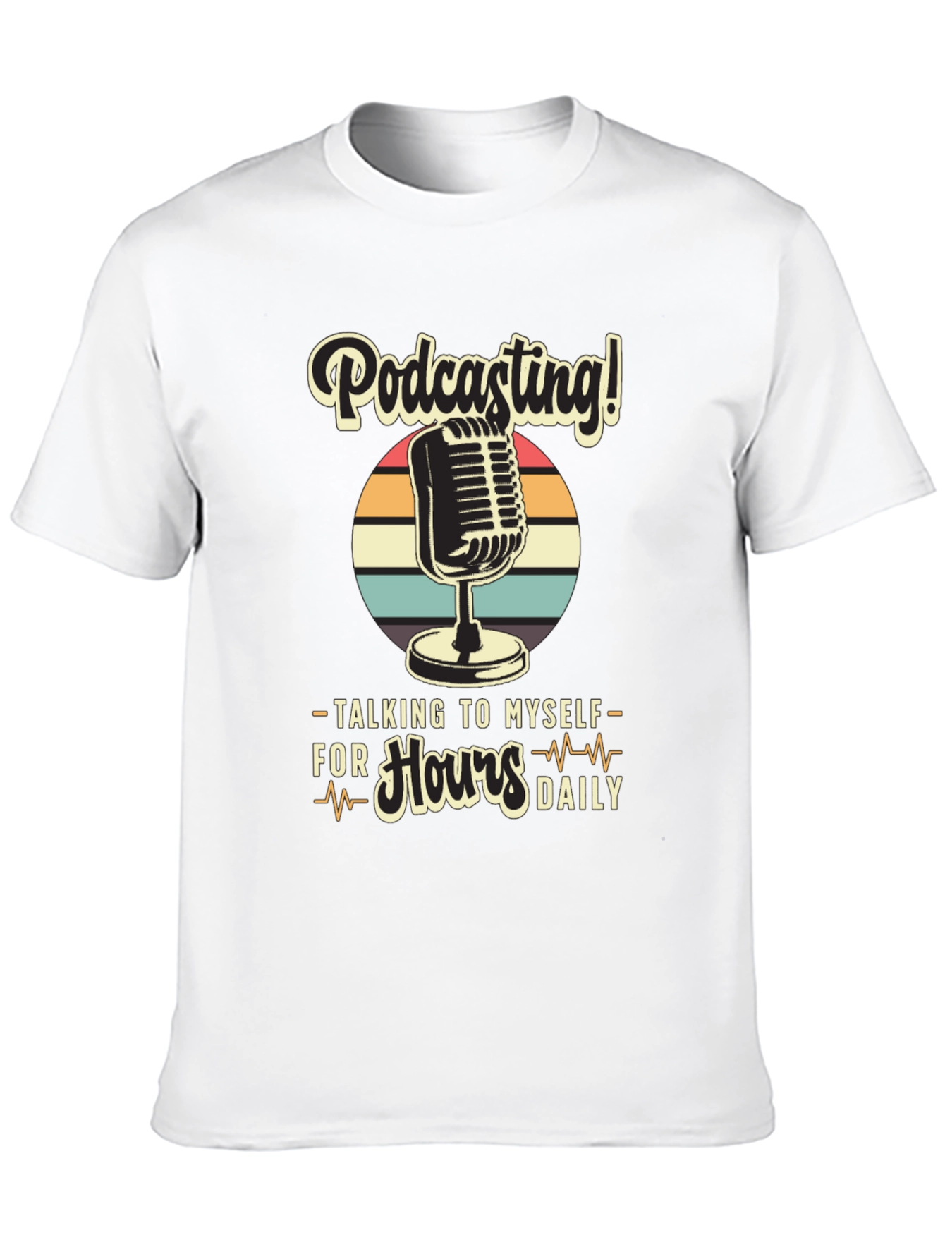 Black Podcast T-Shirt: Talking to Myself for Hours Daily view 10