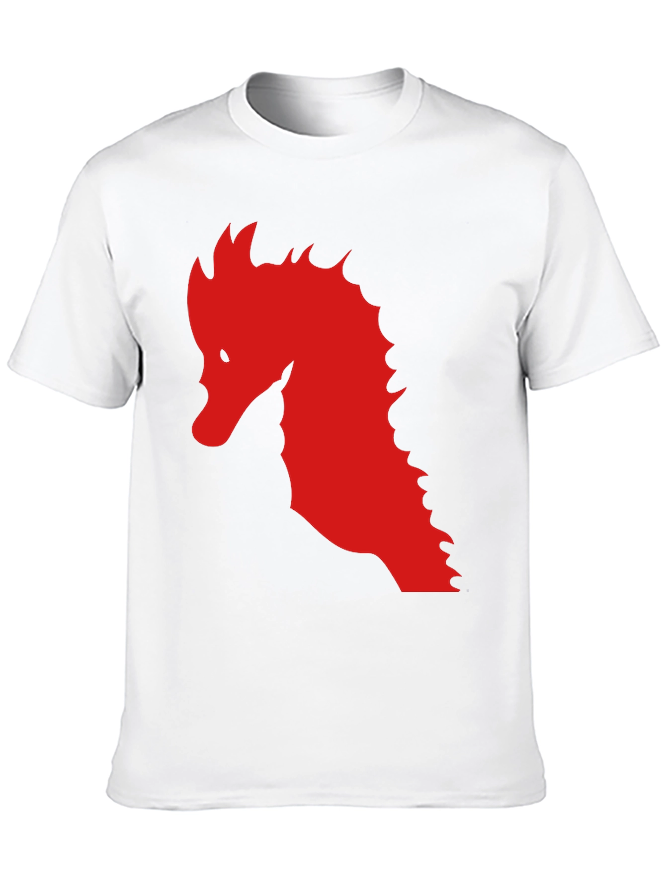 Black Red Dragon Silhouette Graphic Black T-Shirt view 10