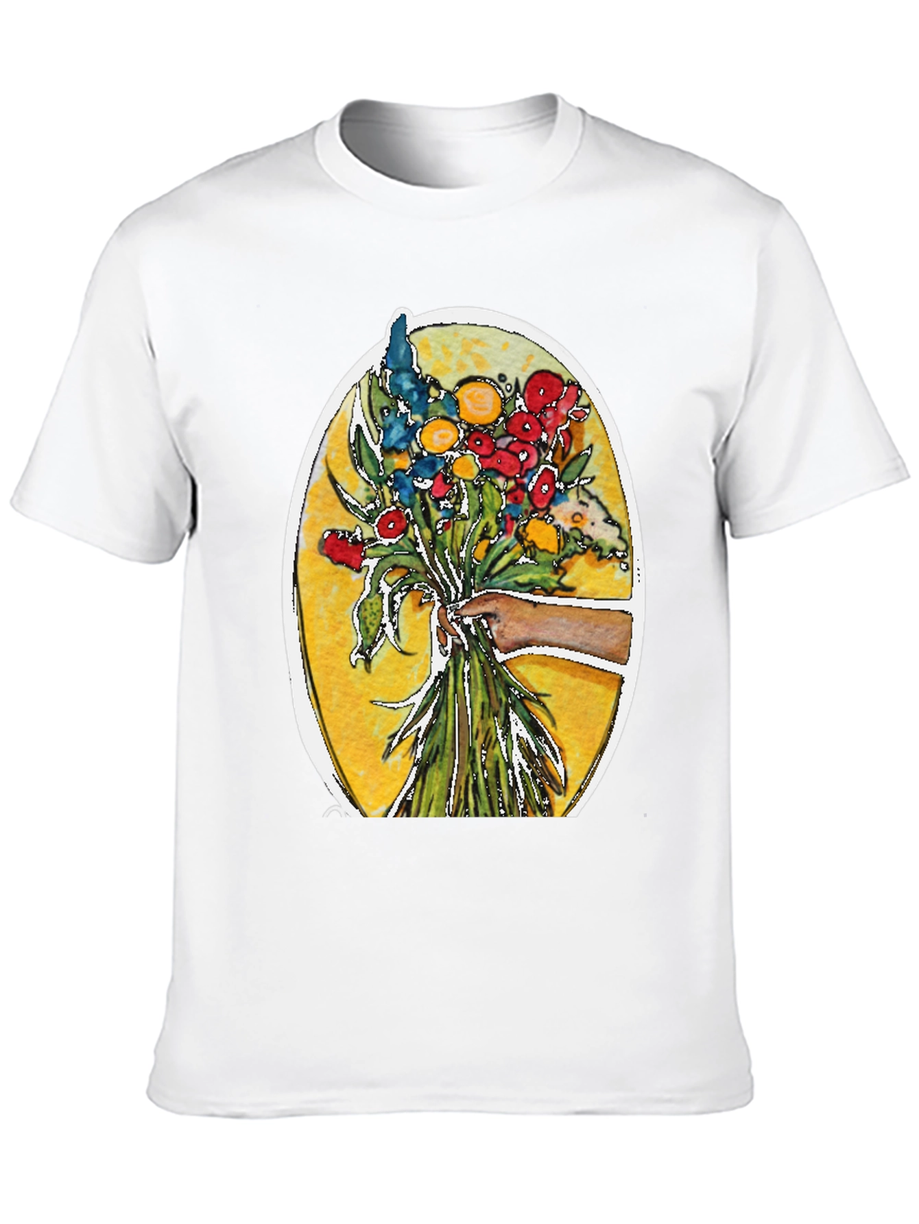 Black Floral Bouquet Graphic T-Shirt view 10