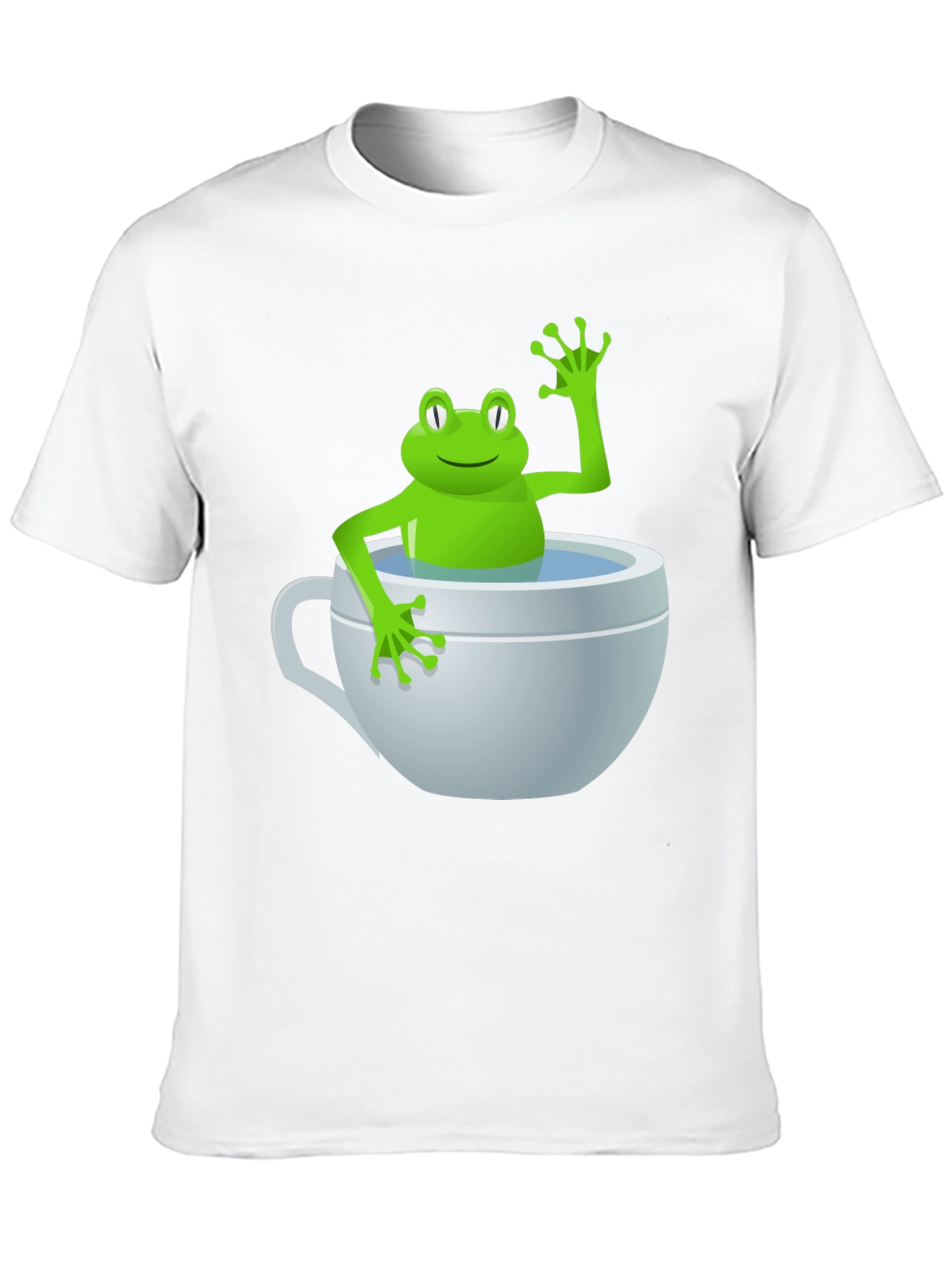 Black Frog in a Cup Graphic Tee - Funny Animal Shirt view 10