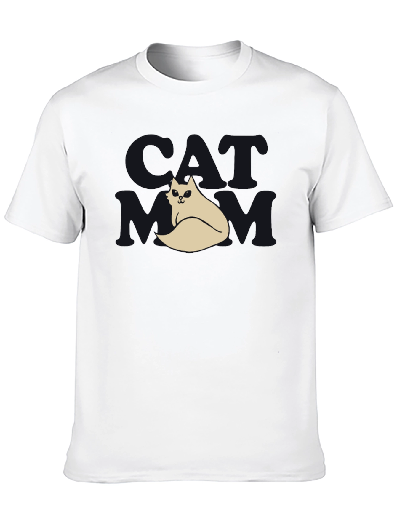 Black Cool Cat T-Shirt - Black, Funny Design view 10