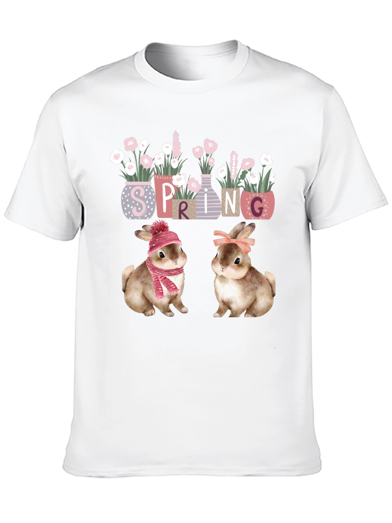 Black Spring Bunnies T-Shirt view 10