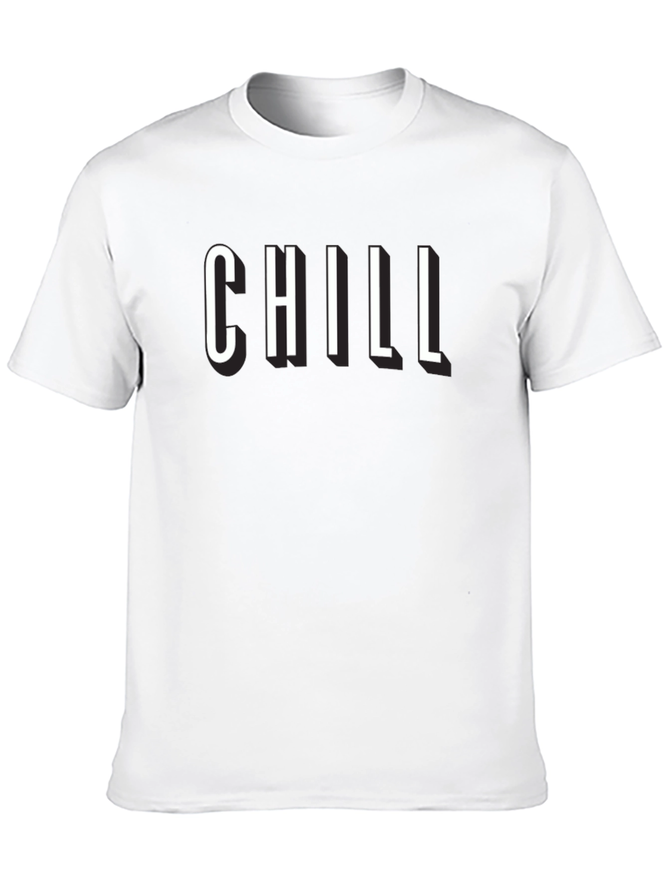 Chill Black Graphic T-Shirt - Relaxed Comfort - 10