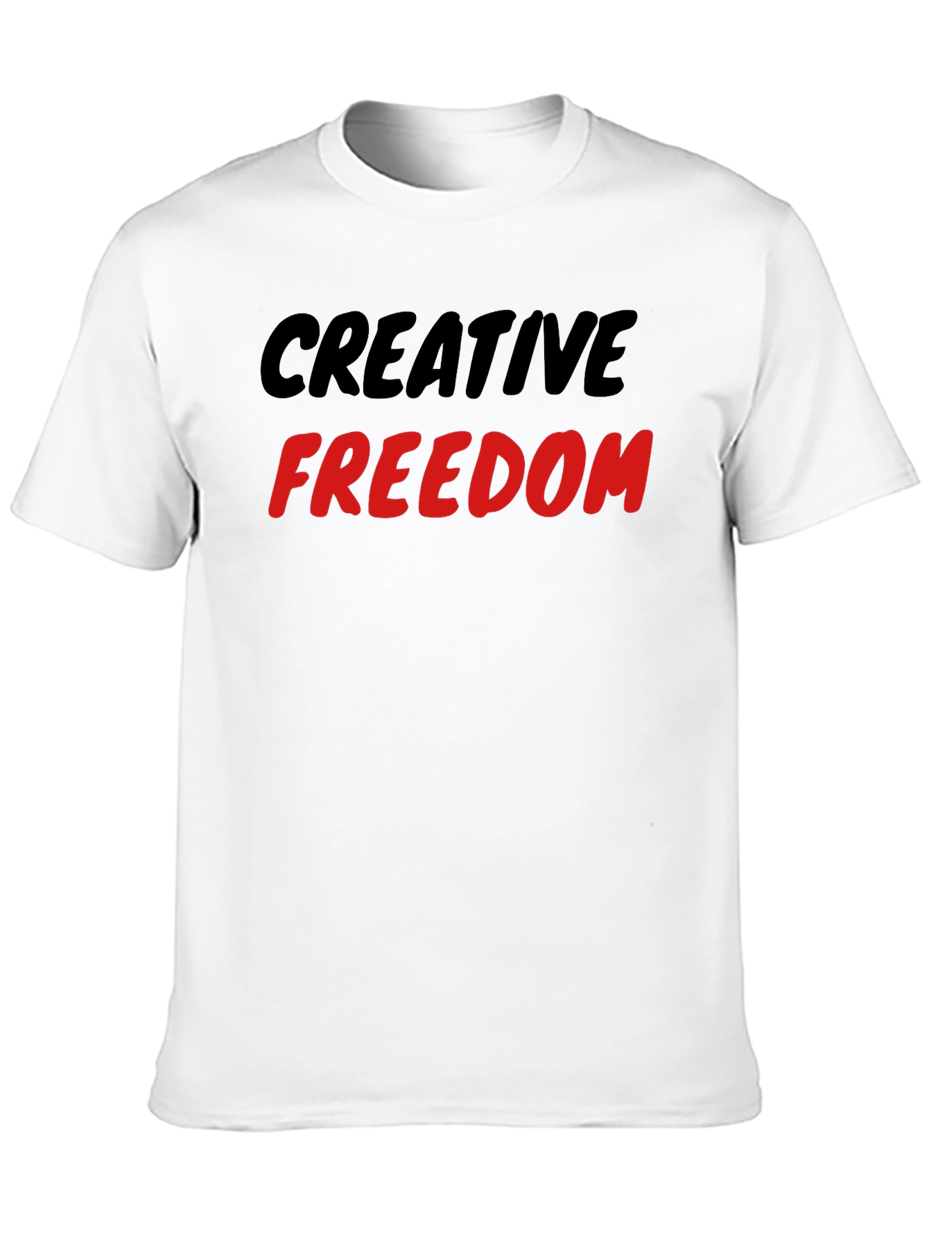 Black Creative Freedom Graphic Tee - Unisex Cotton T-Shirt view 10