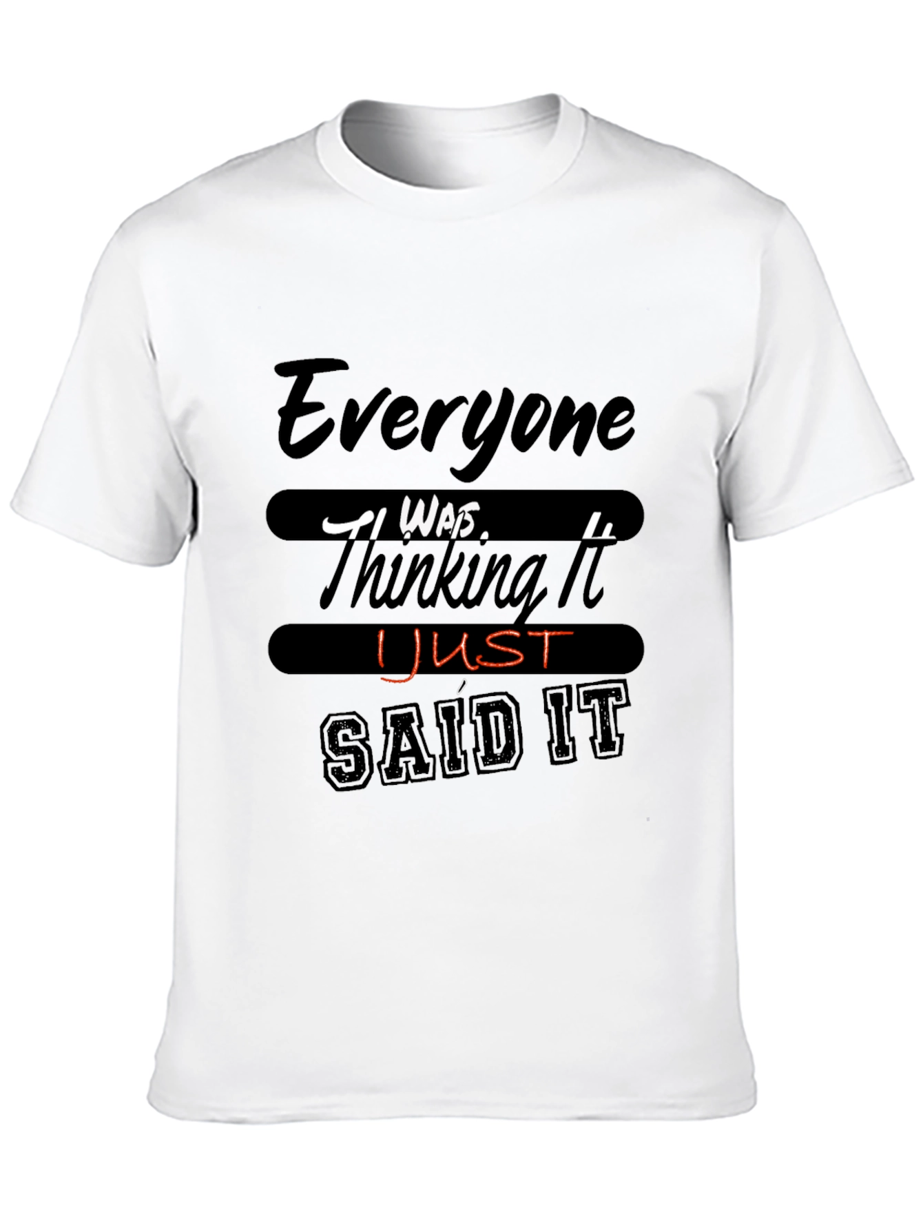 Black Funny Graphic Tee - Everyone Thinking It view 10