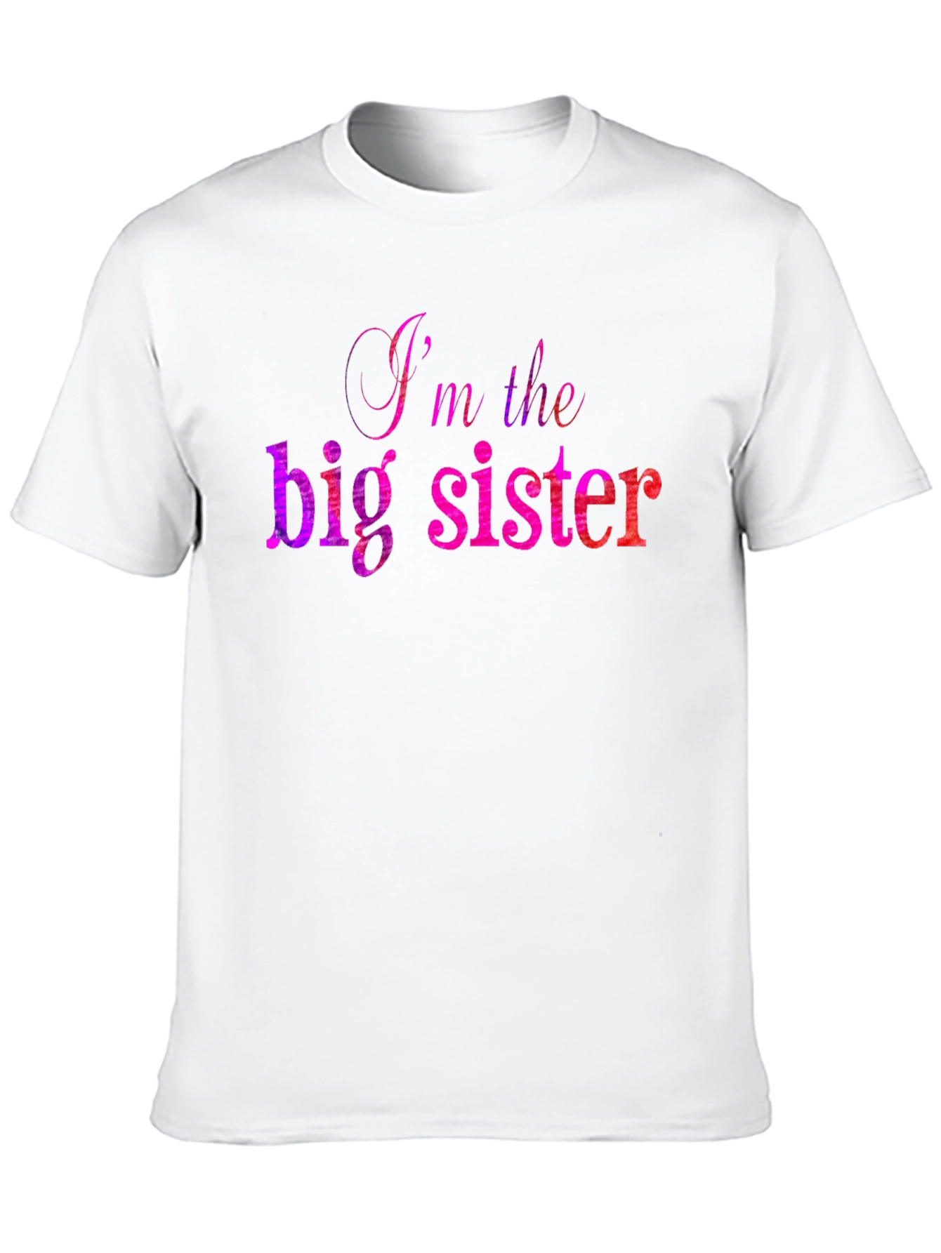 Black I'm The Big Sister T-Shirt - Fun Sibling Apparel view 10