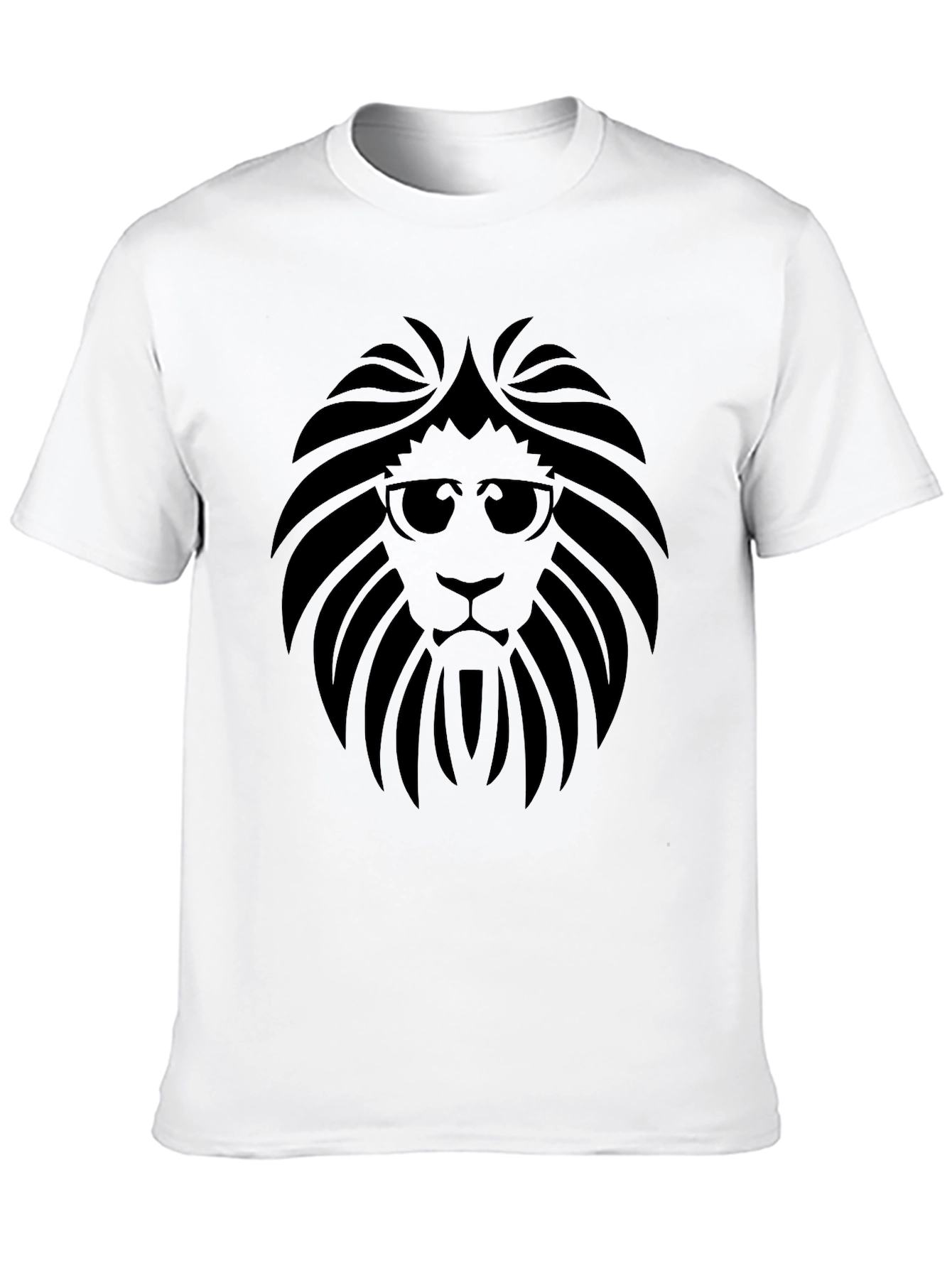 Black Lion Head Graphic Tee - Cool Cat in Shades view 10