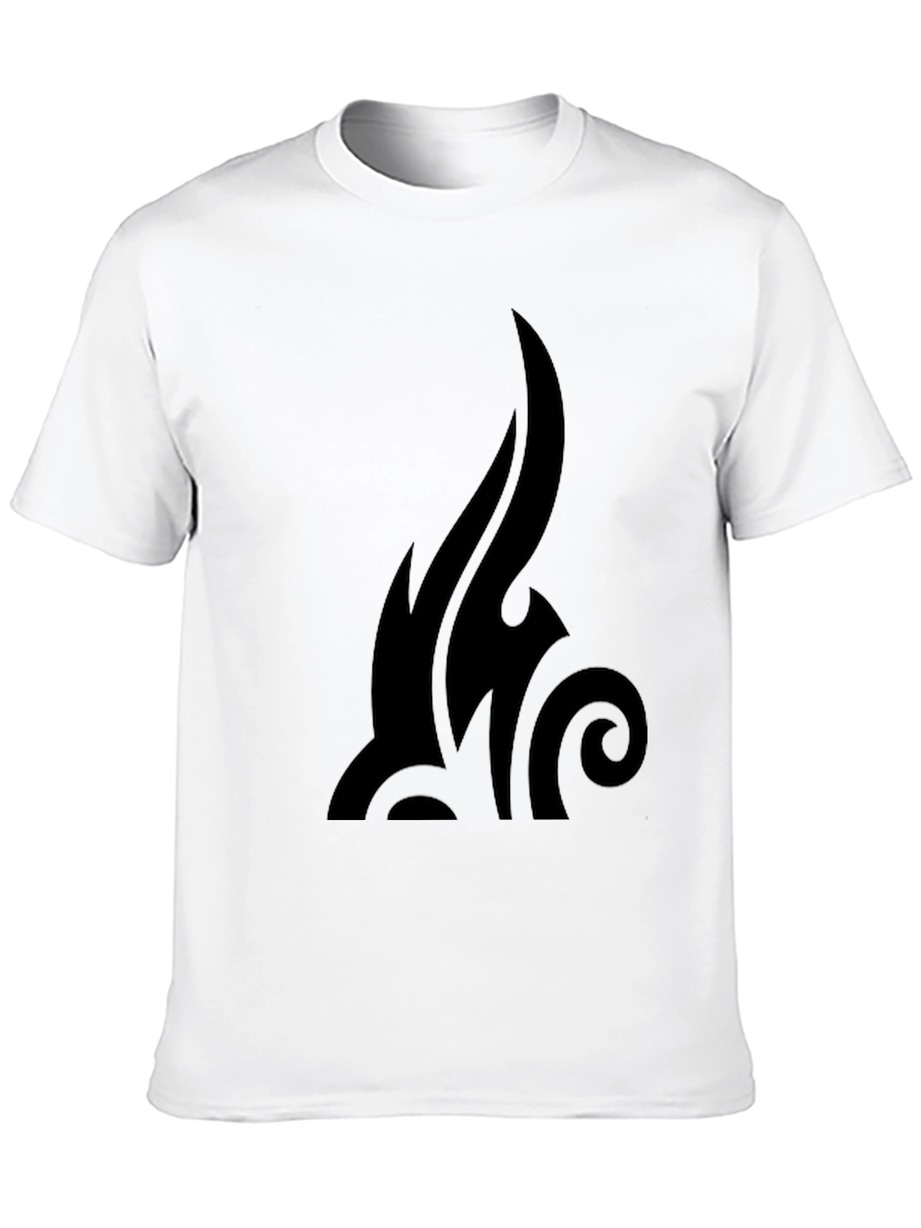 Black Men's Black Tribal Graphic T-Shirt - Casual Style view 10