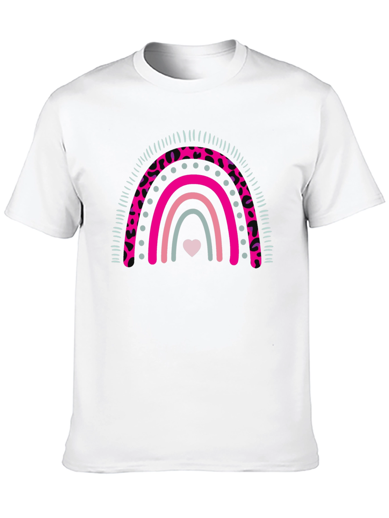 Black Rainbow Heart Graphic Tee - Black view 10