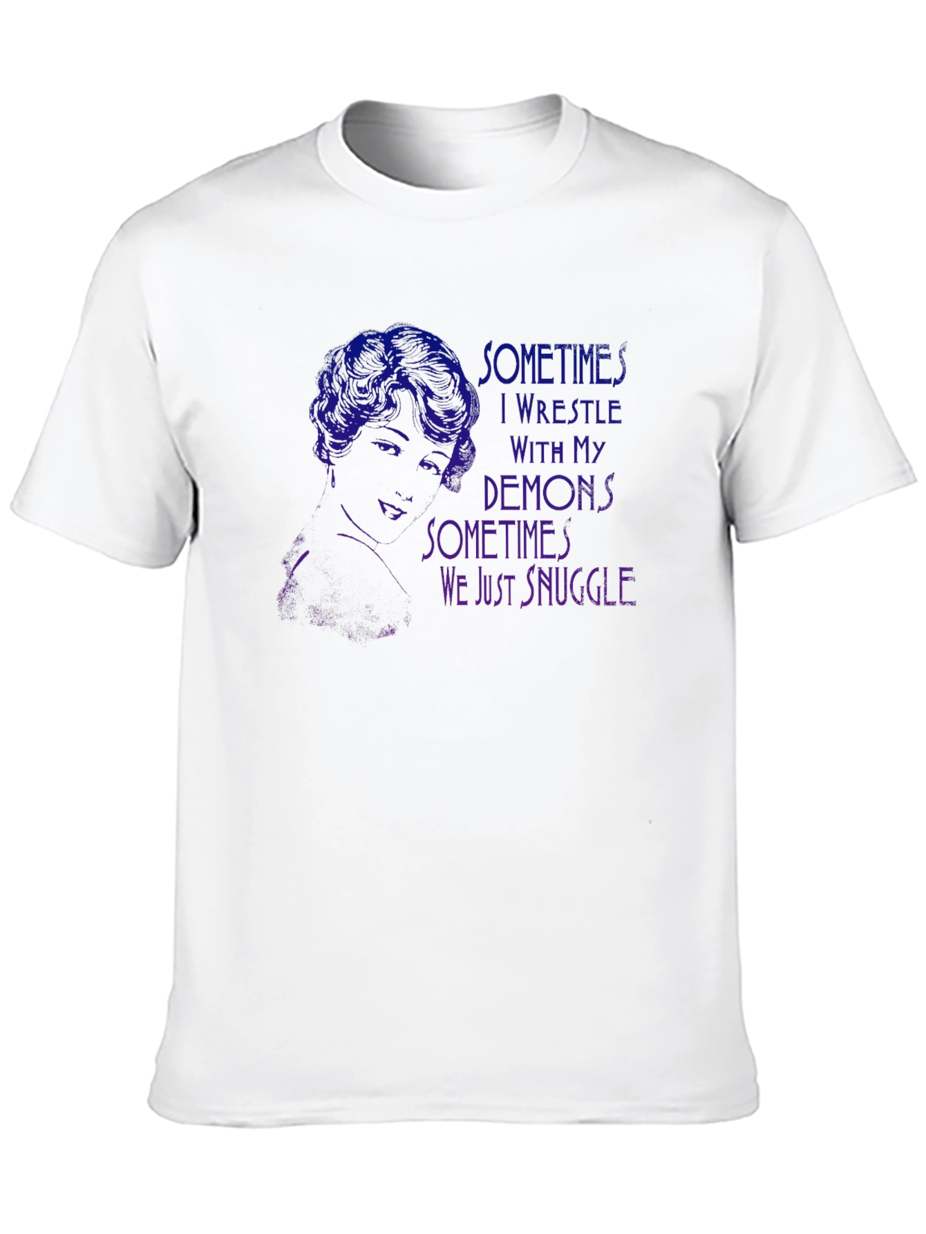 Black Demons Snuggle Graphic T-Shirt - Soft Cotton Blend view 10