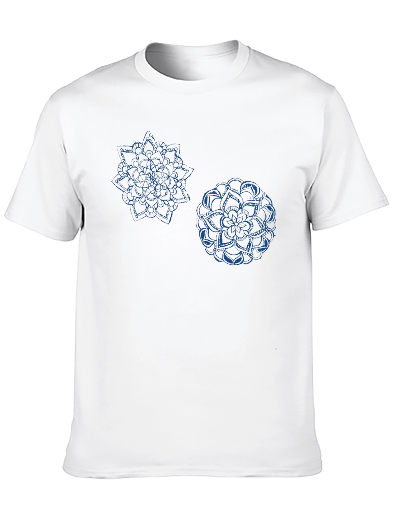 Black Geometric Mandala Print Black T-Shirt view 10