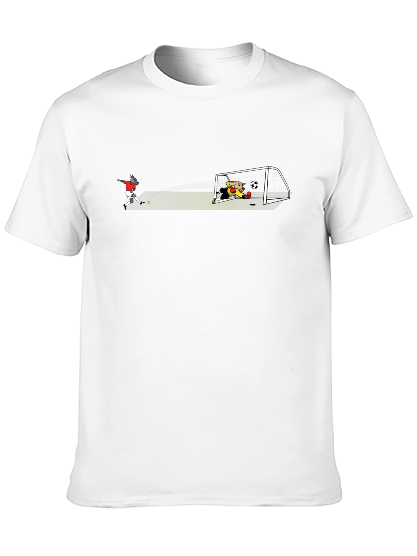 Black Soccer Cartoon Graphic T-Shirt view 10
