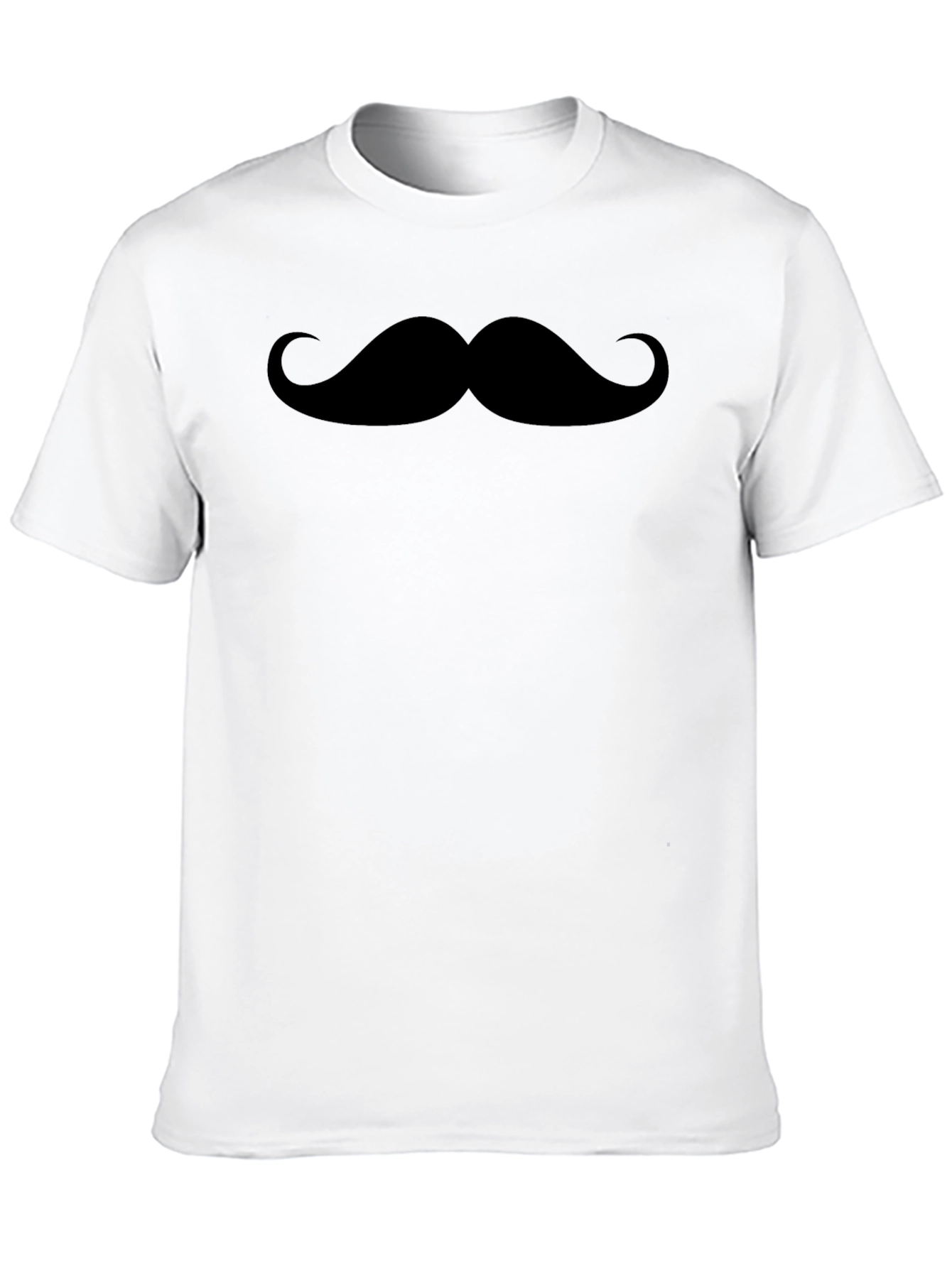 Black Moustache Graphic Black Crew Neck Tee view 10