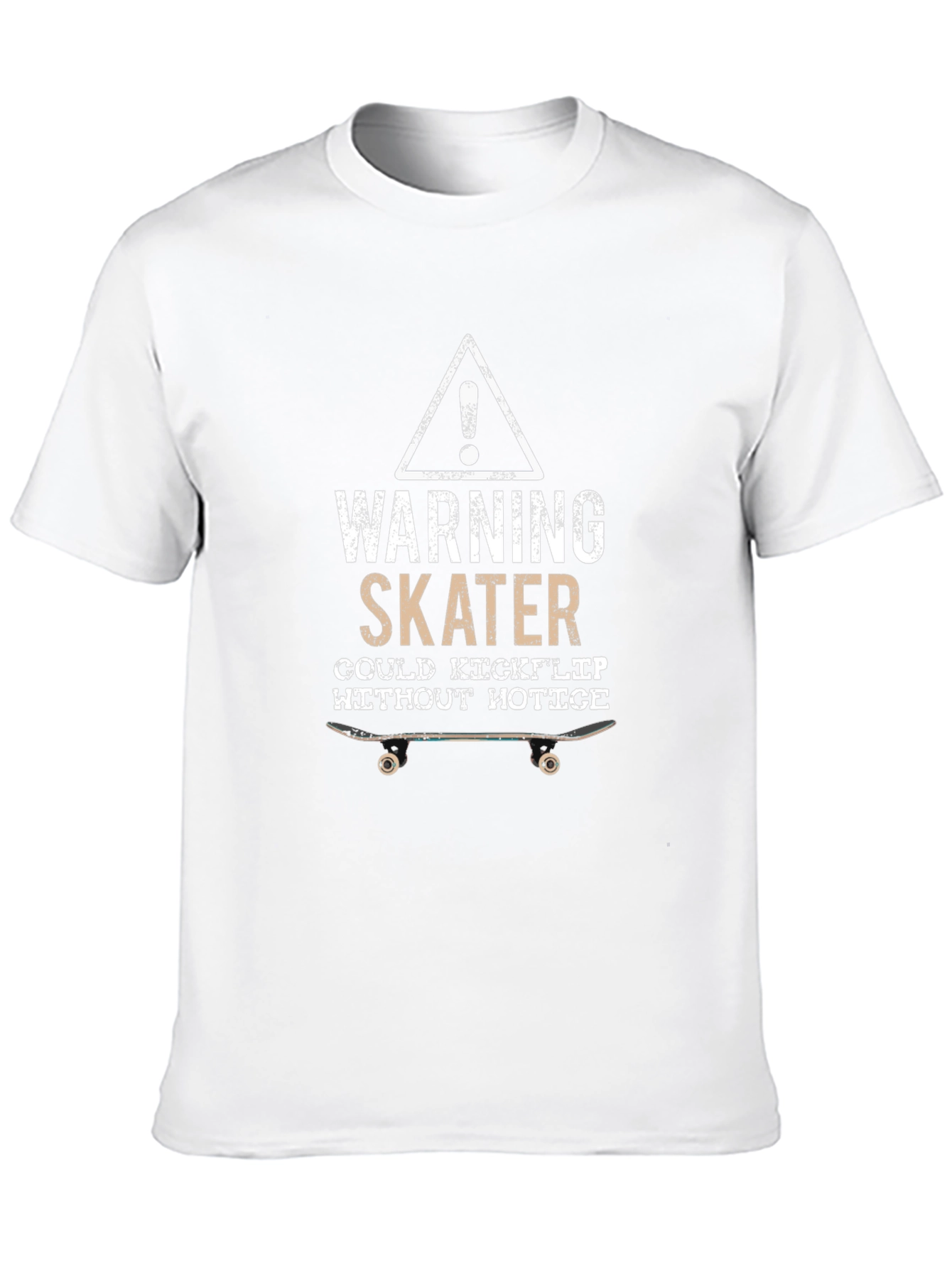 Black Warning Skater Kickflip Graphic Tee view 10