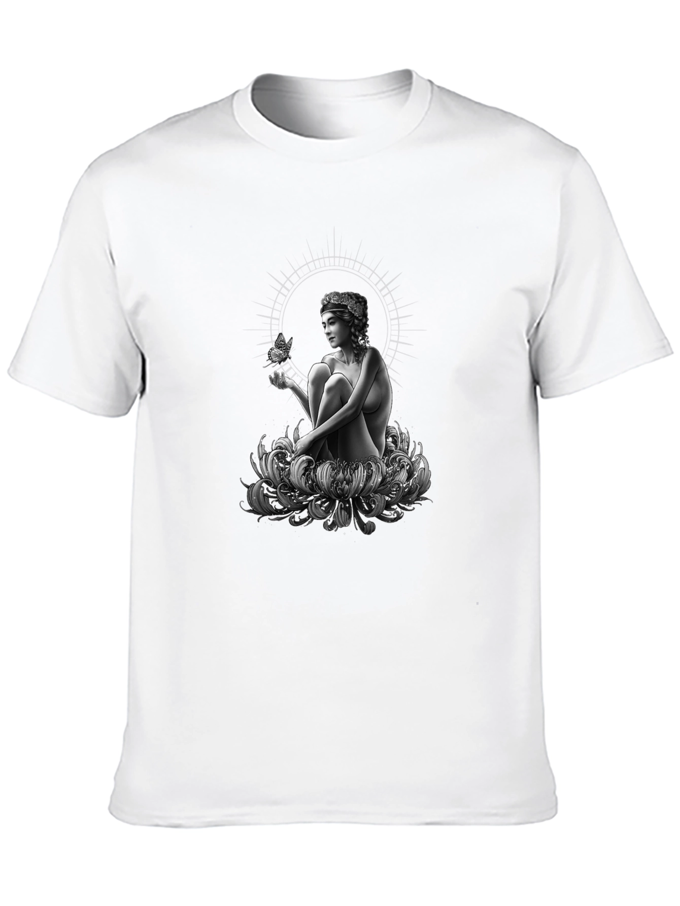 Black Enchanting Woman & Butterfly Graphic Tee view 10