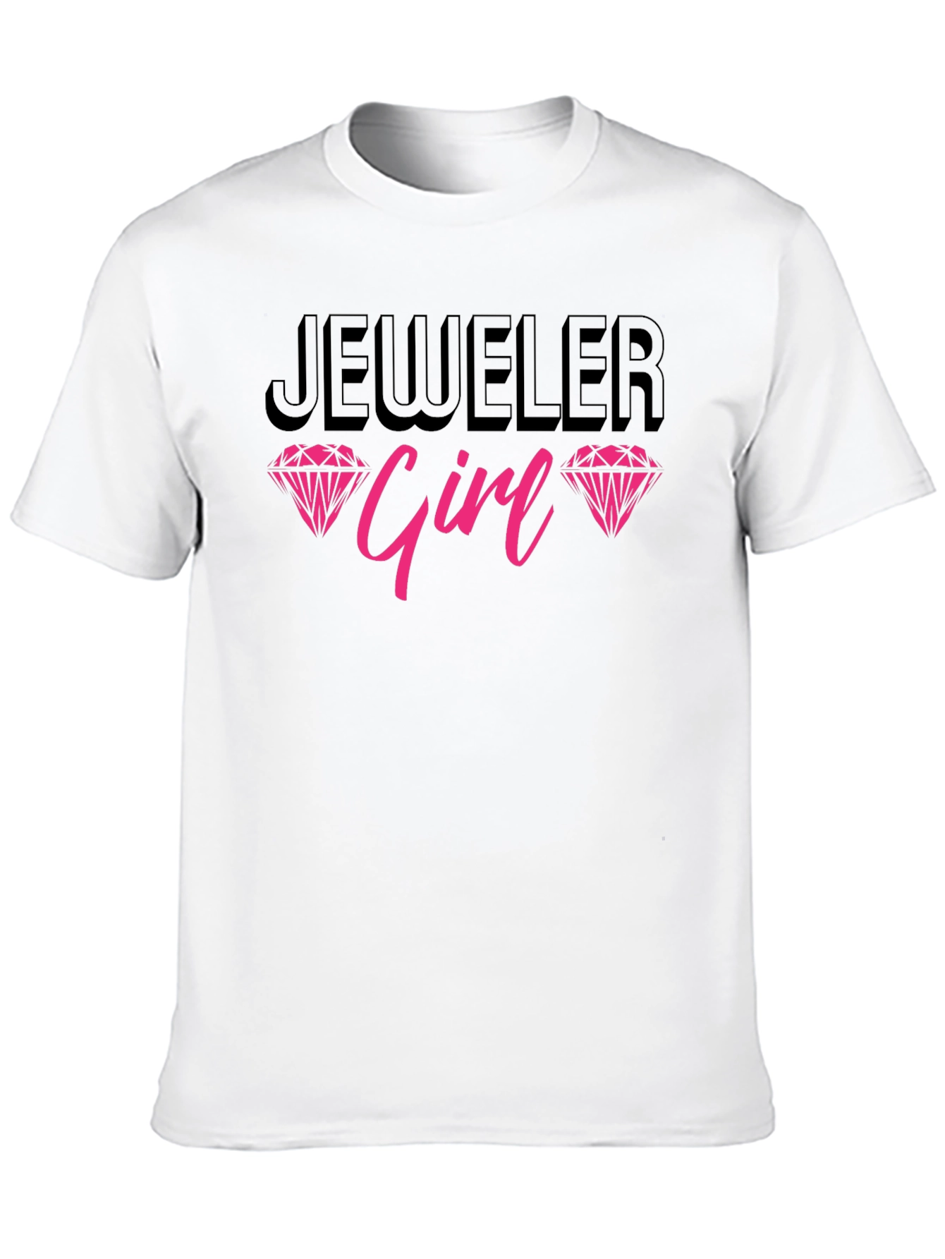 Black Jeweler Girl T-Shirt Diamond Graphic Tee view 10