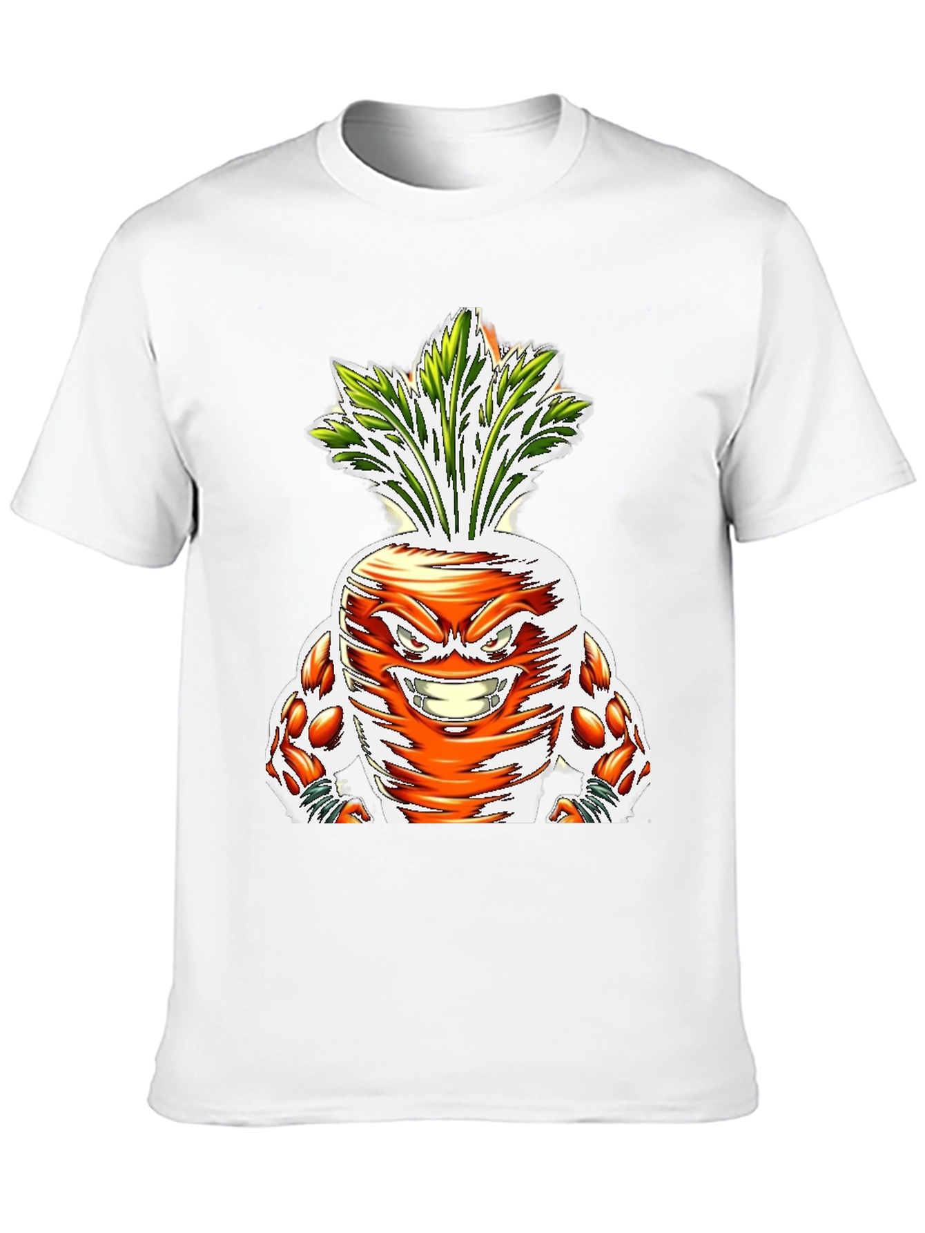 Black Funny Carrot Muscle Graphic T-Shirt view 10