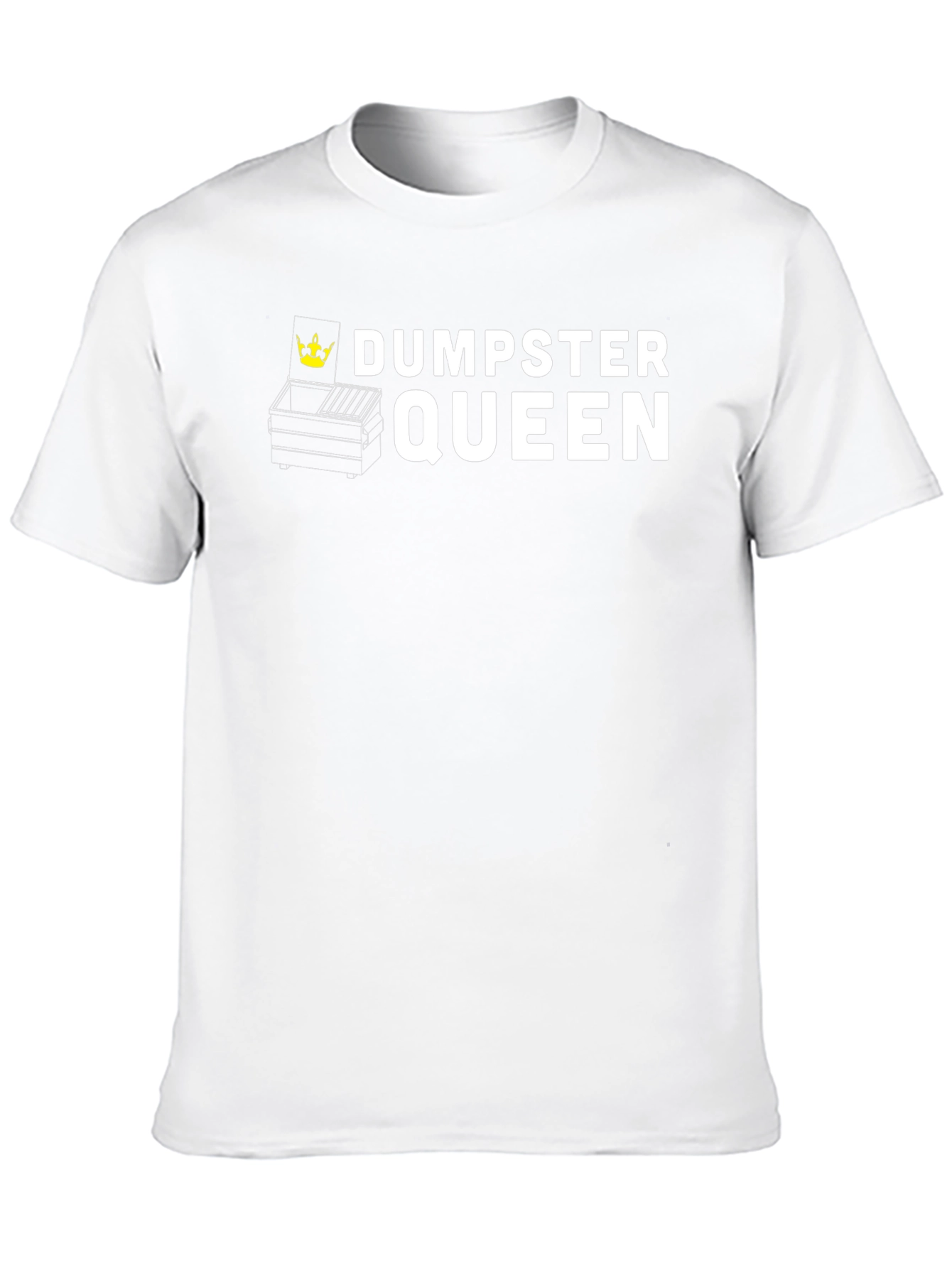 Black Dumpster Queen Graphic T-Shirt - Black Cotton Tee view 10