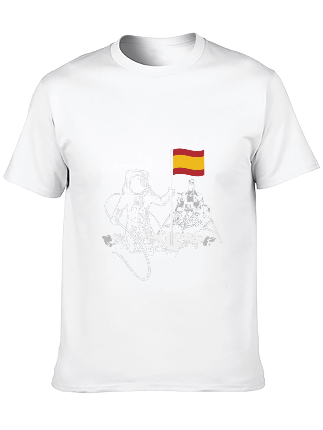 Astronaut Spanish Flag Graphic T-Shirt - 10