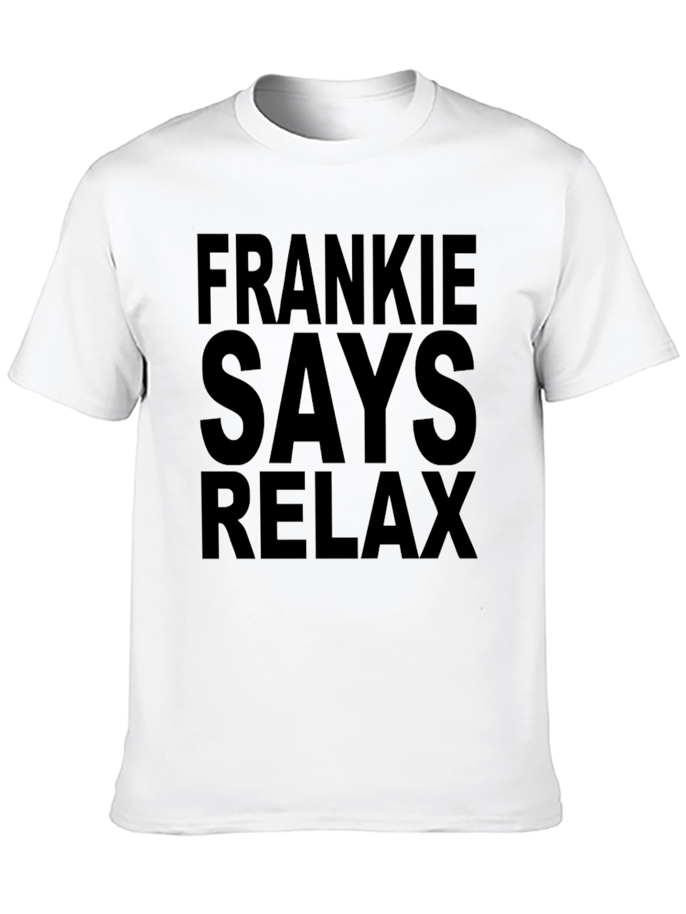 Black Frankie Says Relax Graphic Tee - Black Cotton T-Shirt view 10
