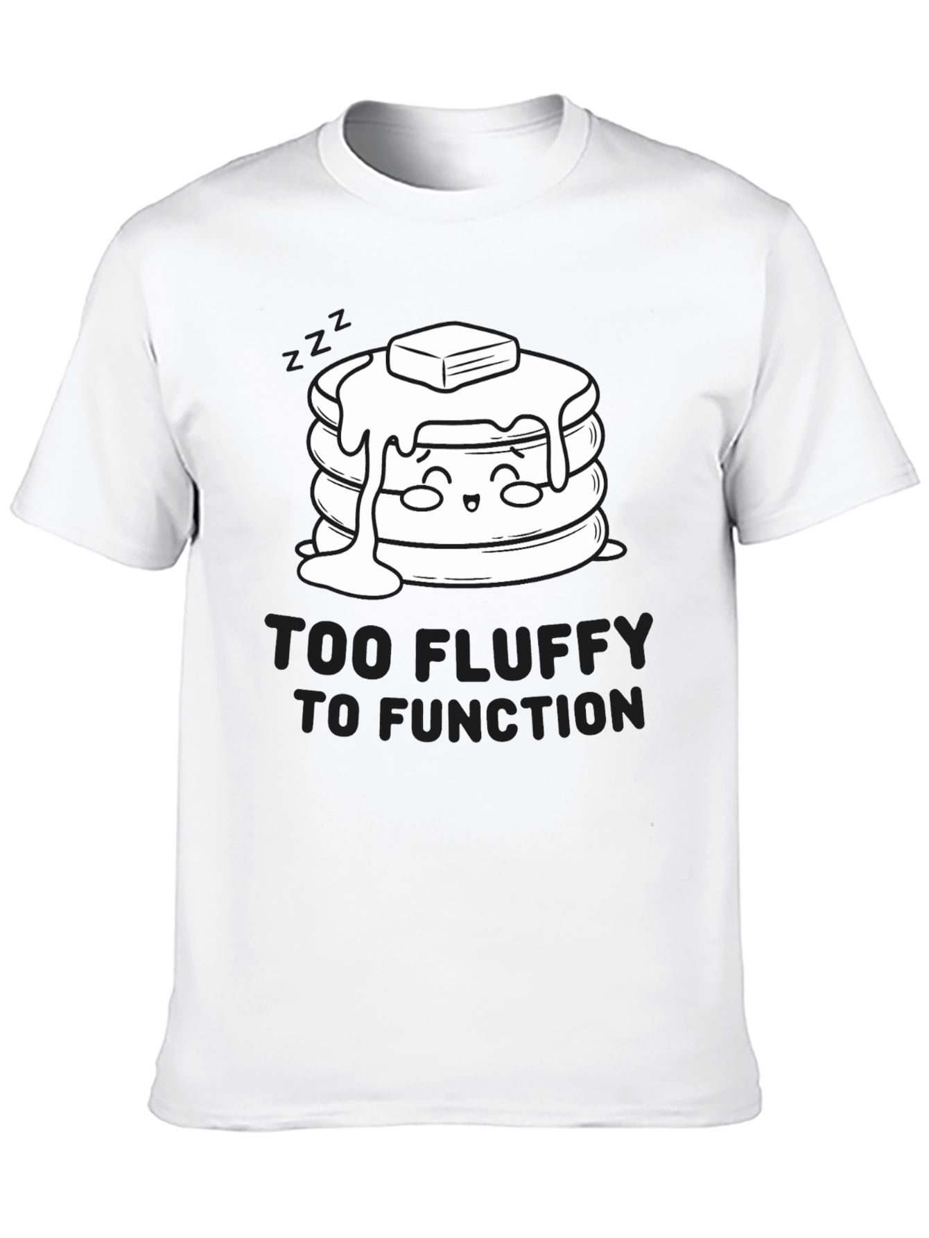 Black Too Fluffy to Function Graphic T-Shirt view 10