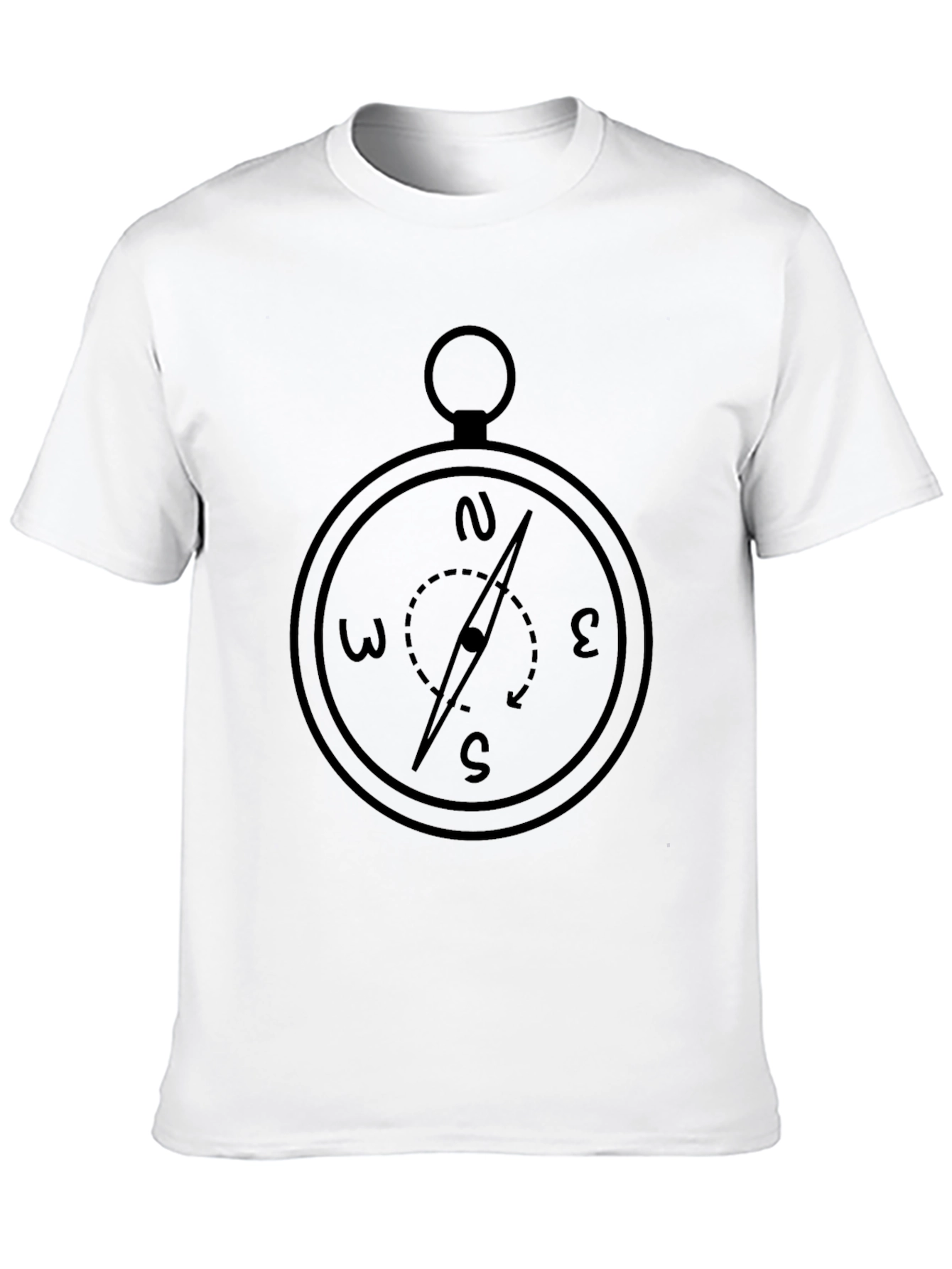 Black Compass Graphic T-Shirt - Classic Black Tee view 10