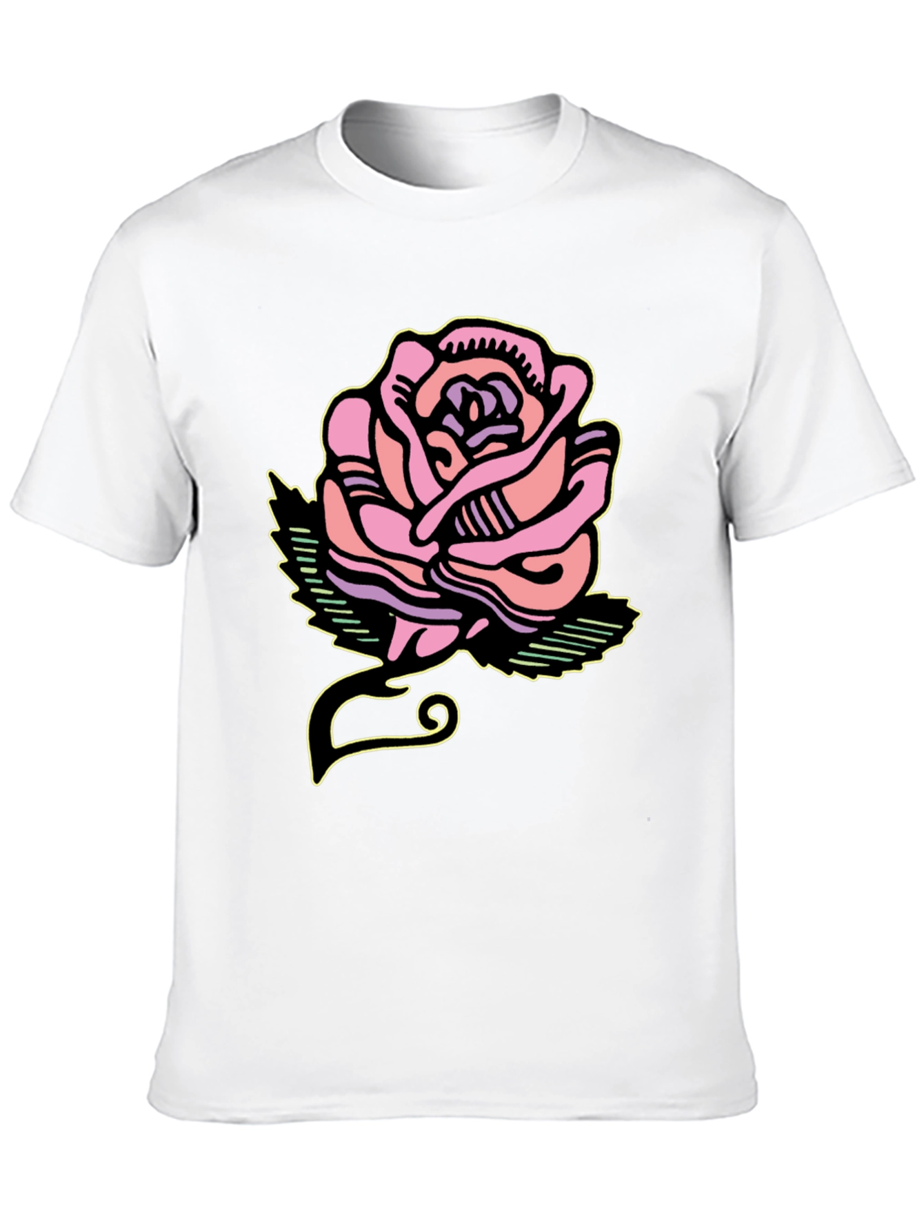 Rose Graphic Tee - Bold Artistic Design - 10