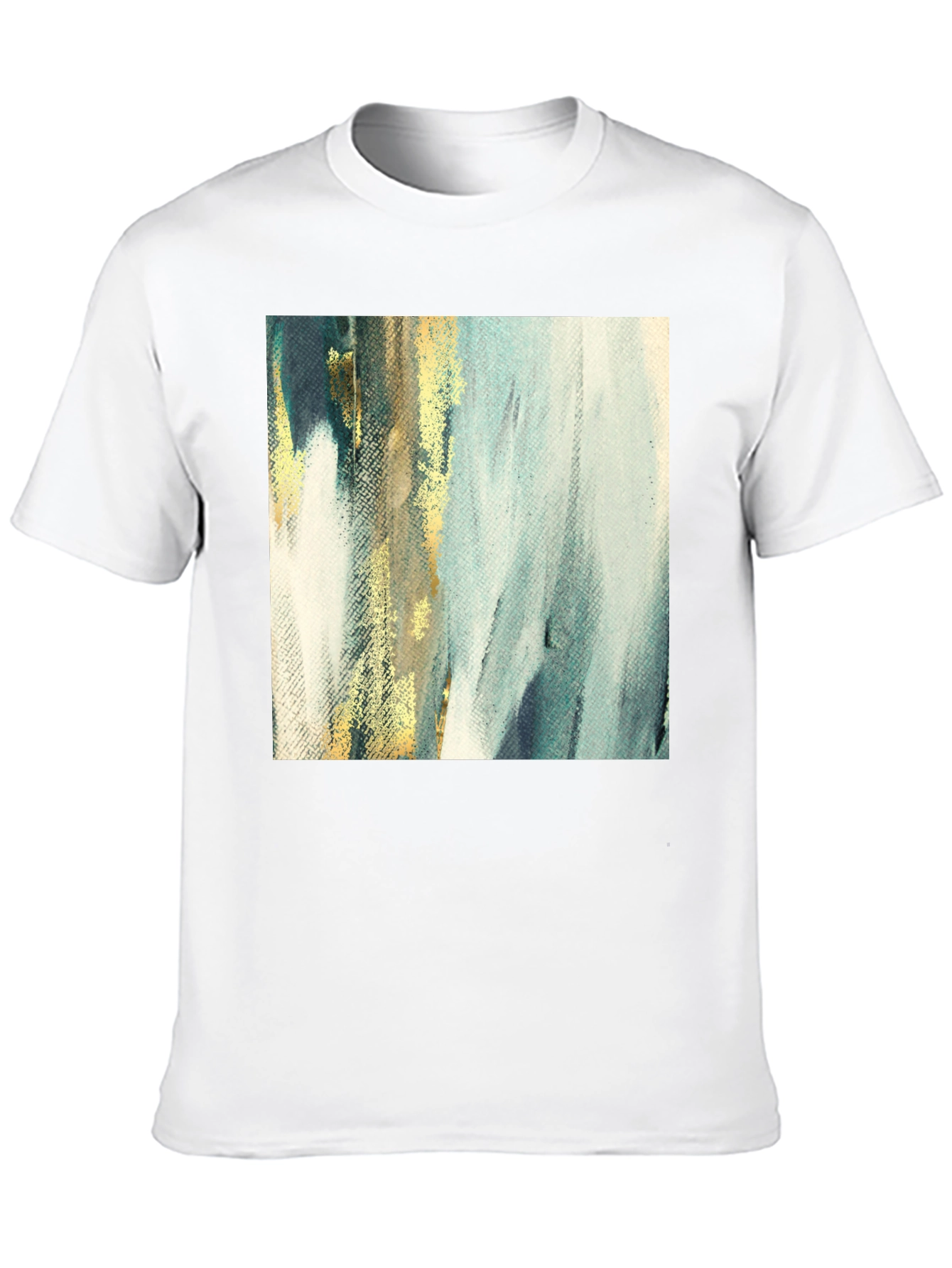 Black Abstract Art Tee - Modern Brushstroke T-Shirt view 10