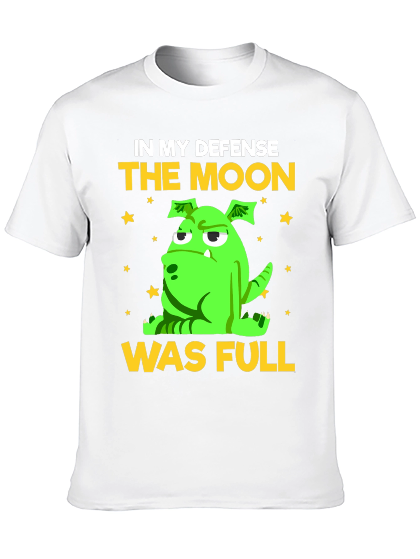 Black Funny "The Moon Was Full" Graphic Tee view 10