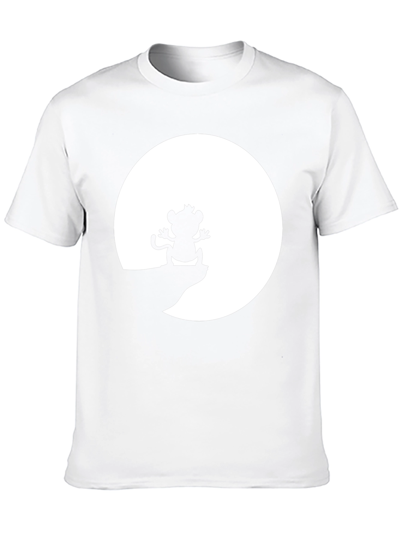 Black Monkey Silhouette T-Shirt - Black Cotton Tee view 10