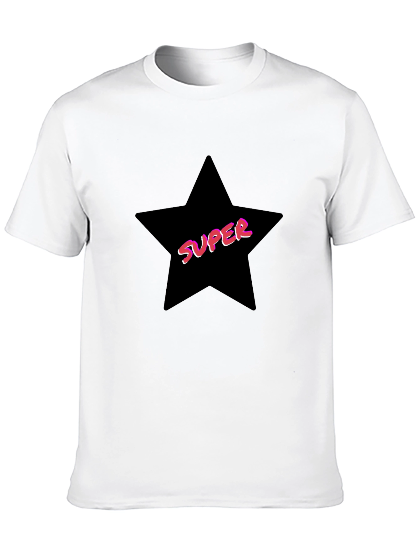 Black Super Star Graphic Tee - Trendy Casual T-Shirt view 10