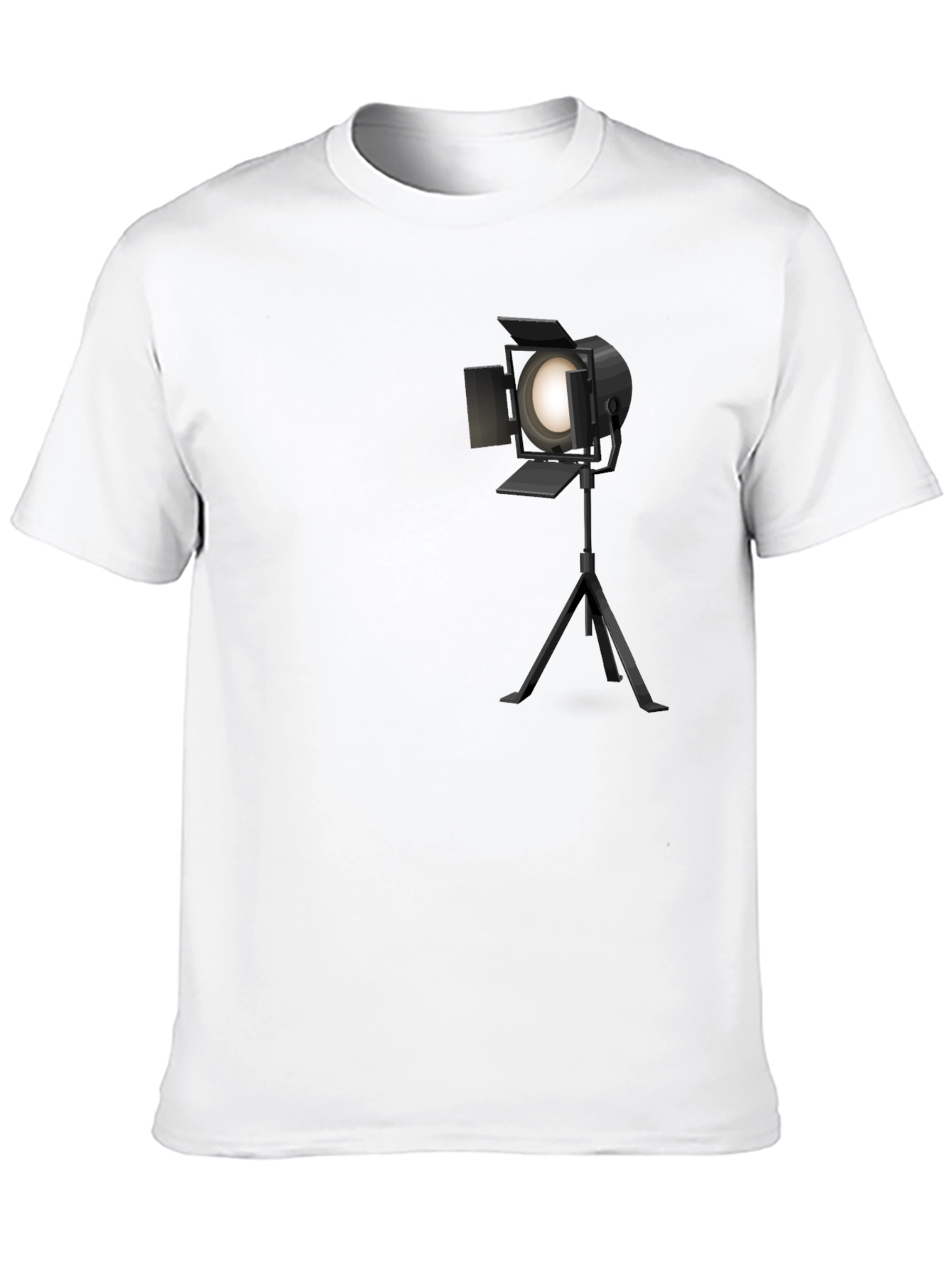 Black Spotlight Graphic Tee - Black Cotton Blend view 10