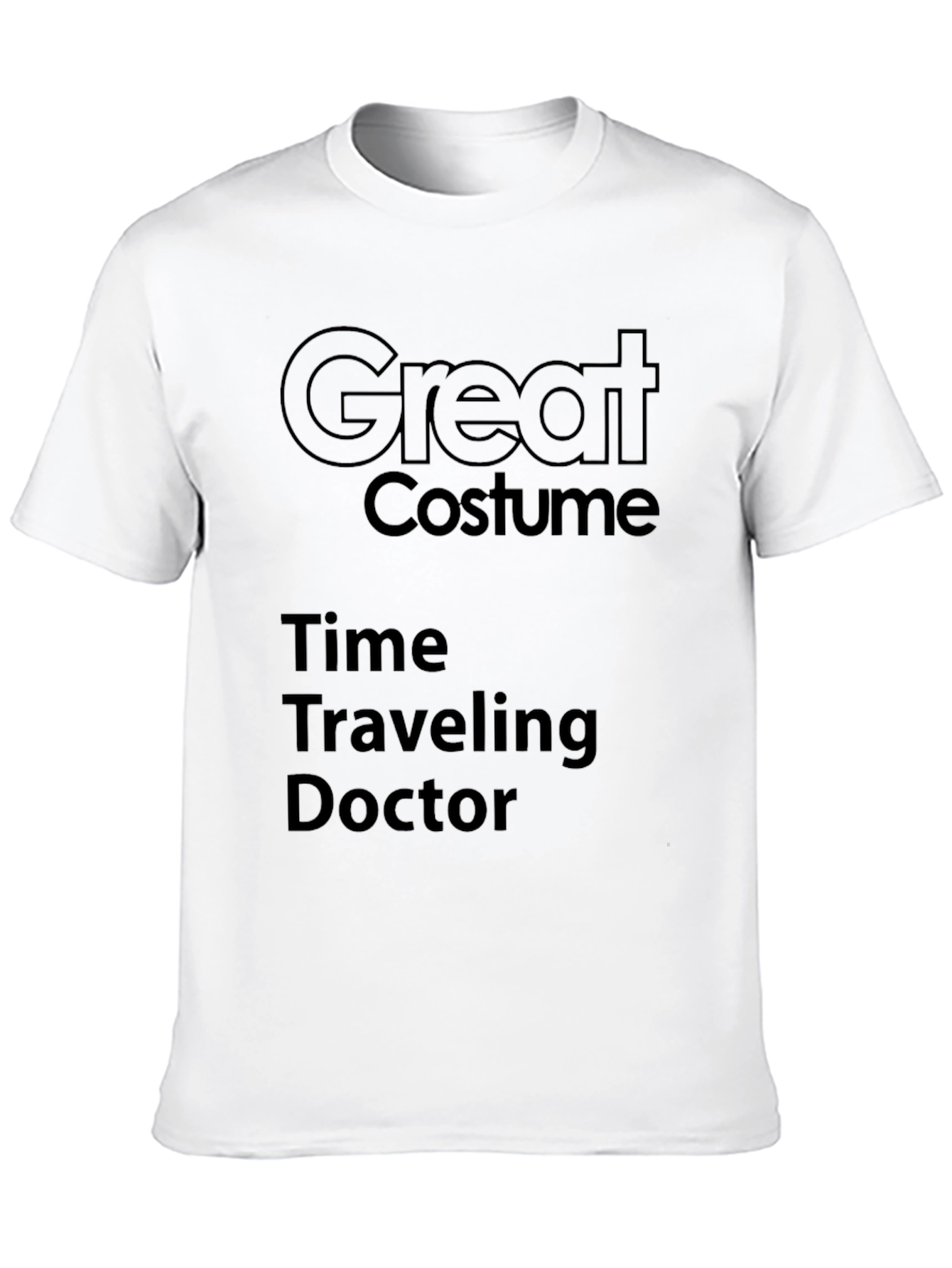 Black Great Costume Time Traveling Doctor T-Shirt view 10