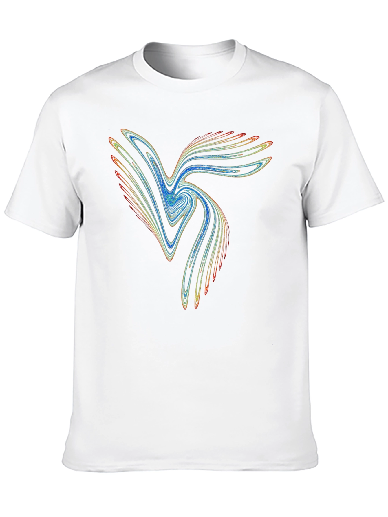 Black Abstract Wave Graphic Tee - Black view 10