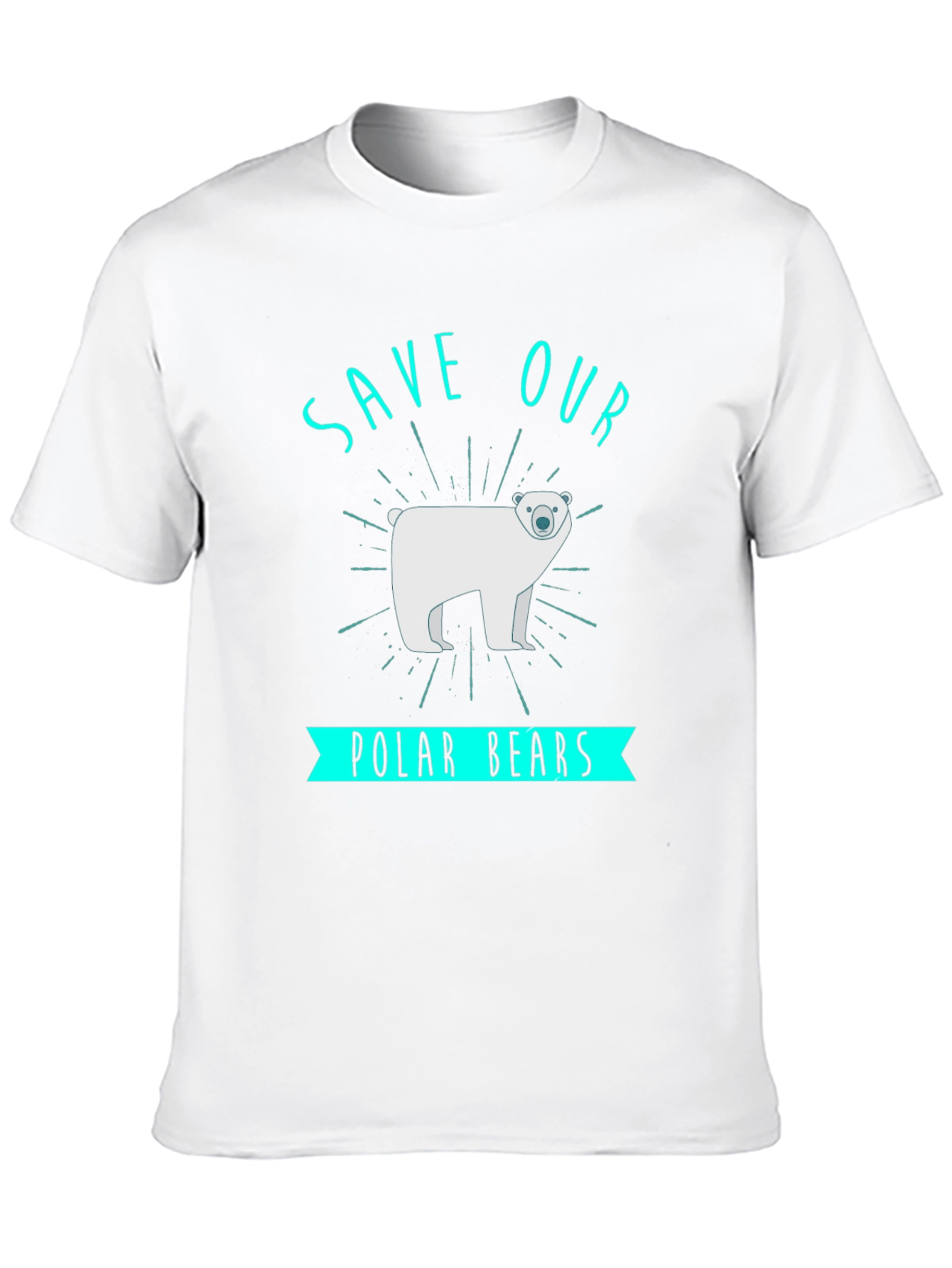 Black Save Our Polar Bears Graphic Tee - Black view 10