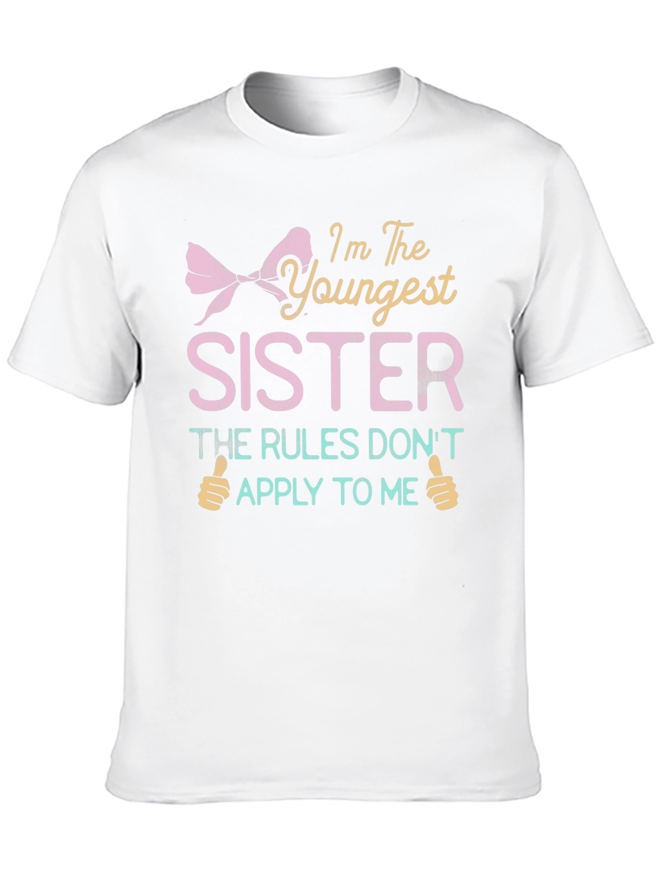 Black Youngest Sister T-Shirt - Rules Don't Apply view 10